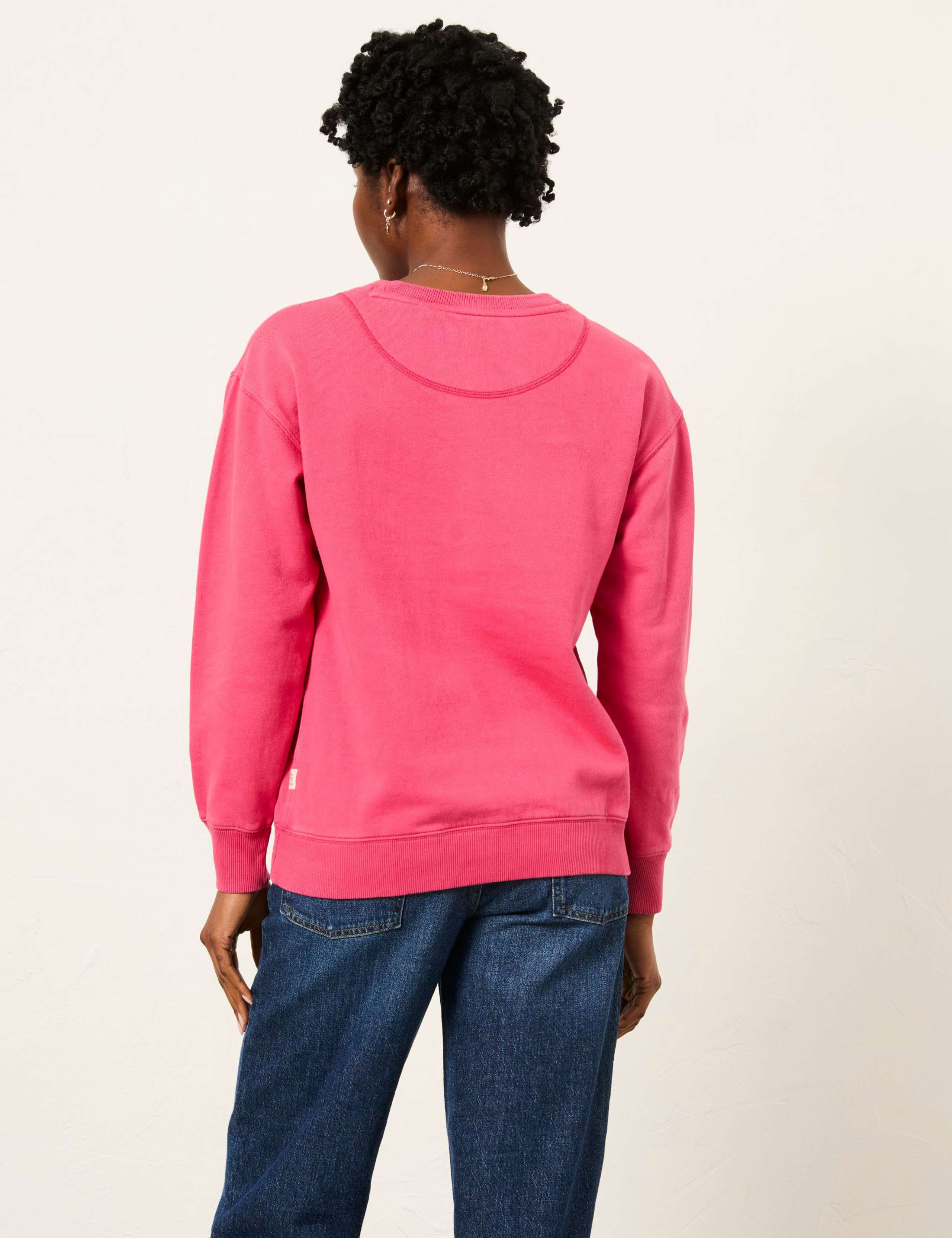 Pure Cotton Textured Crew Neck Sweatshirt 3 of 5