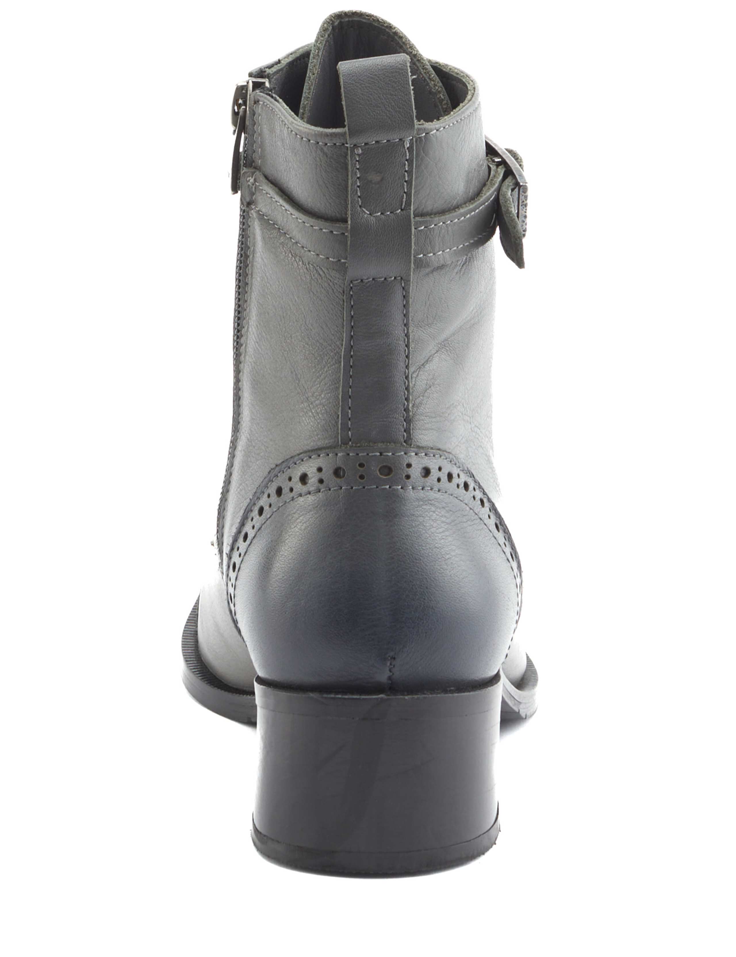 Leather Lace Up Block Heel Ankle Boots 6 of 7