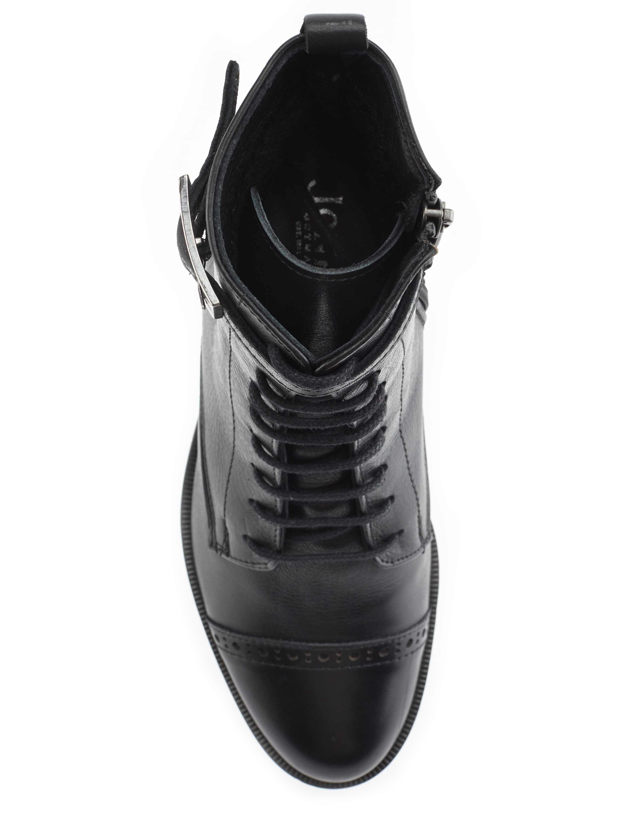 Leather Lace Up Block Heel Ankle Boots 4 of 7