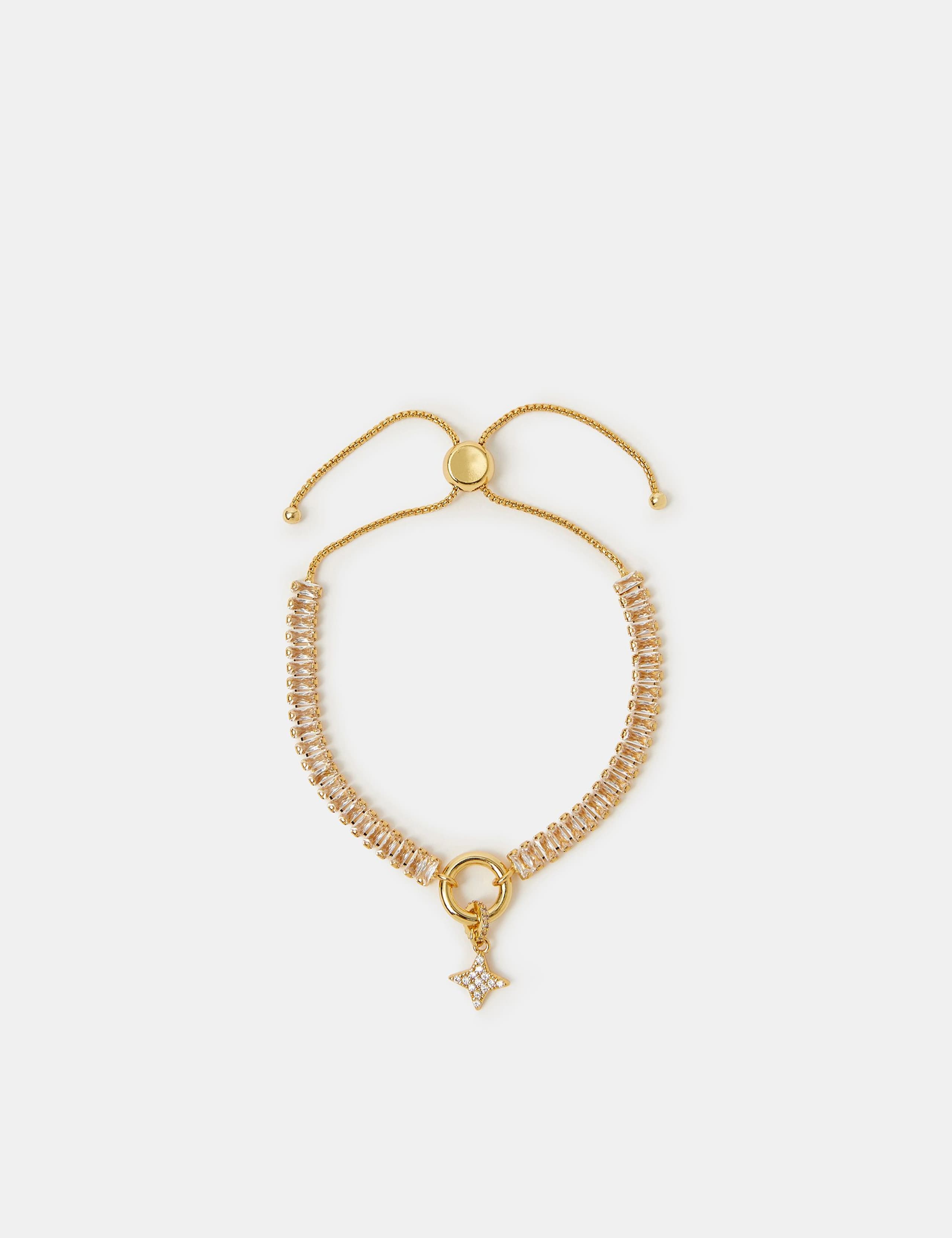 14ct Gold Plated Baguette Charm Bracelet 2 of 5