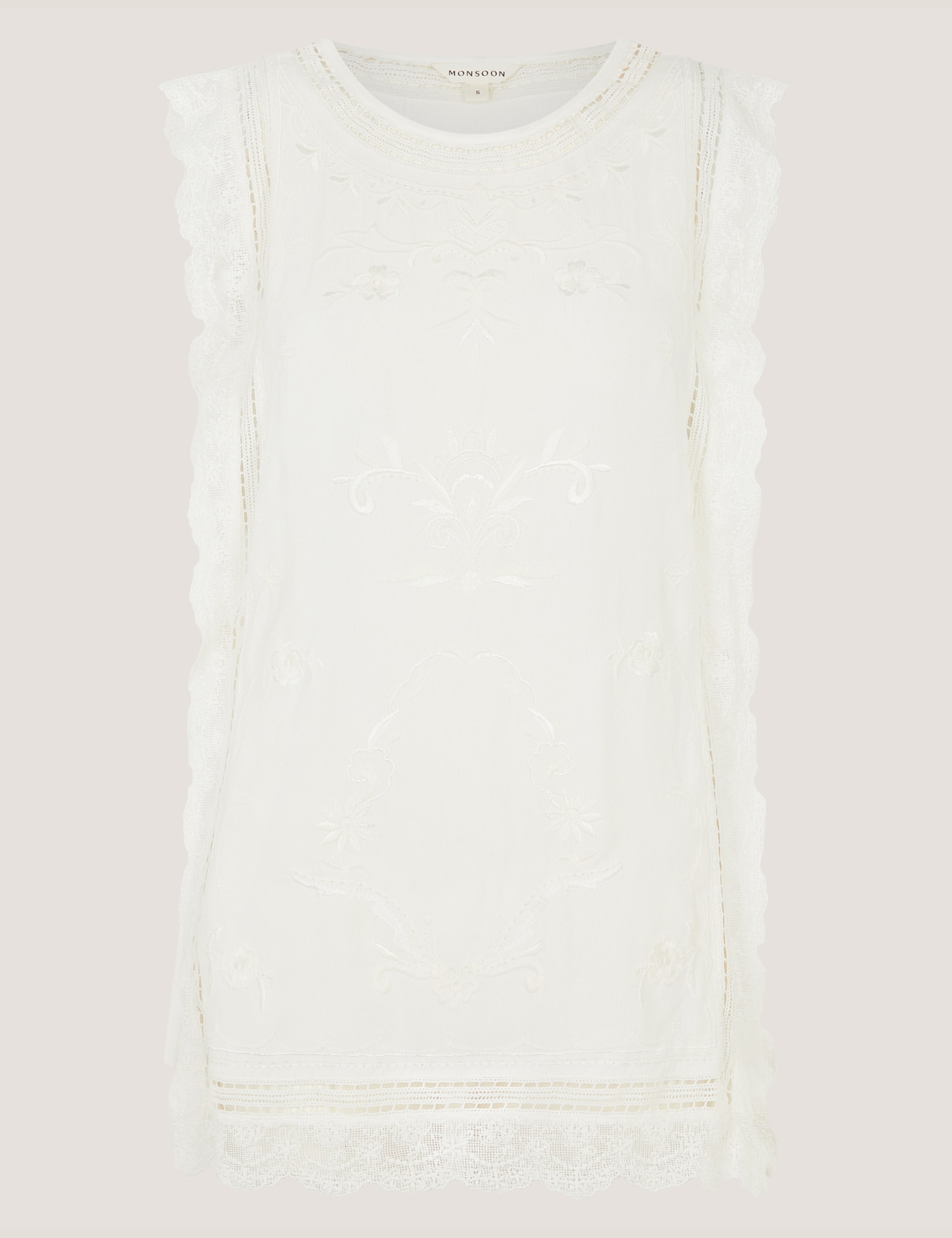 Embroidered Lace Round Neck Blouse 2 of 5