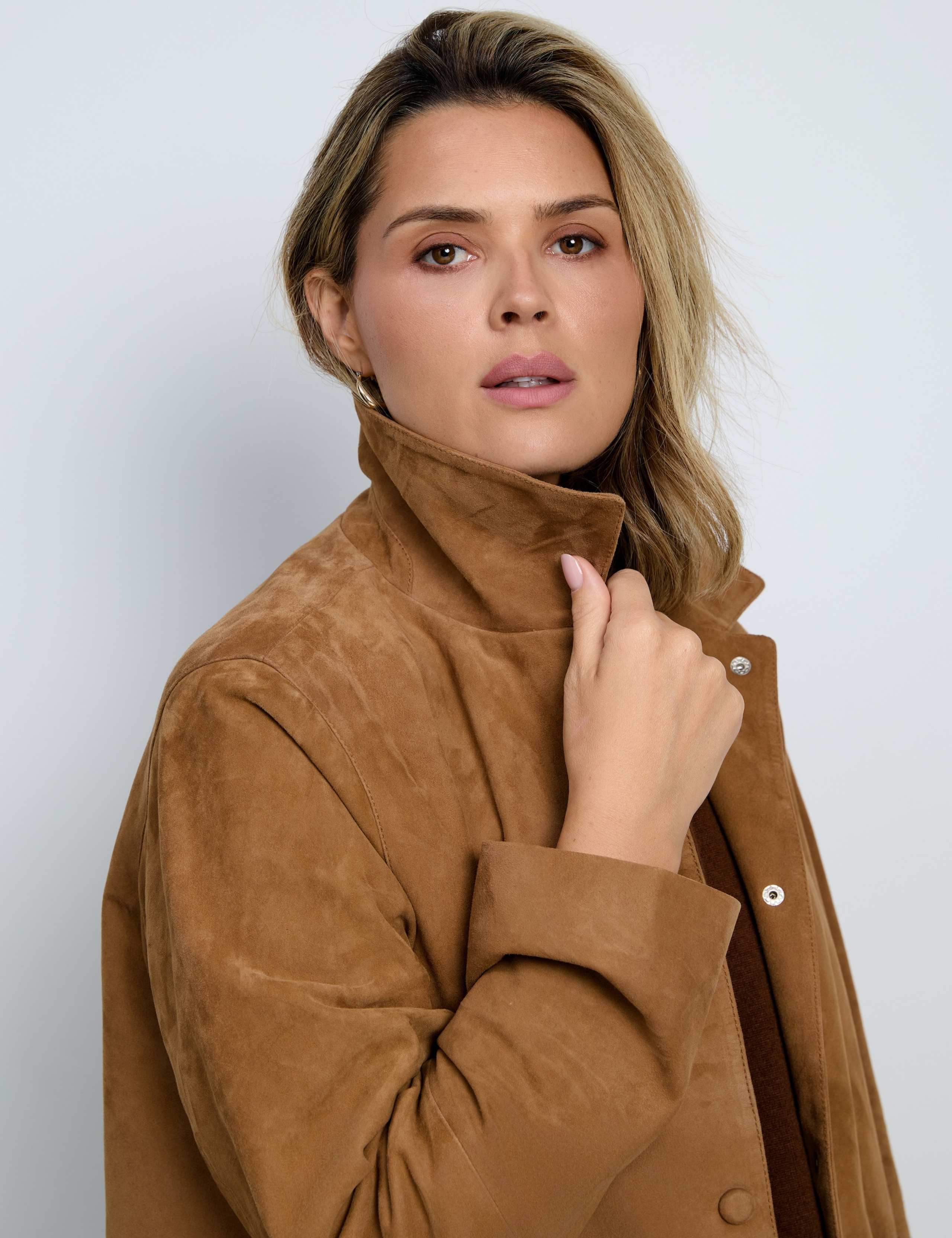 Suede Collared Biker Jacket 5 of 7