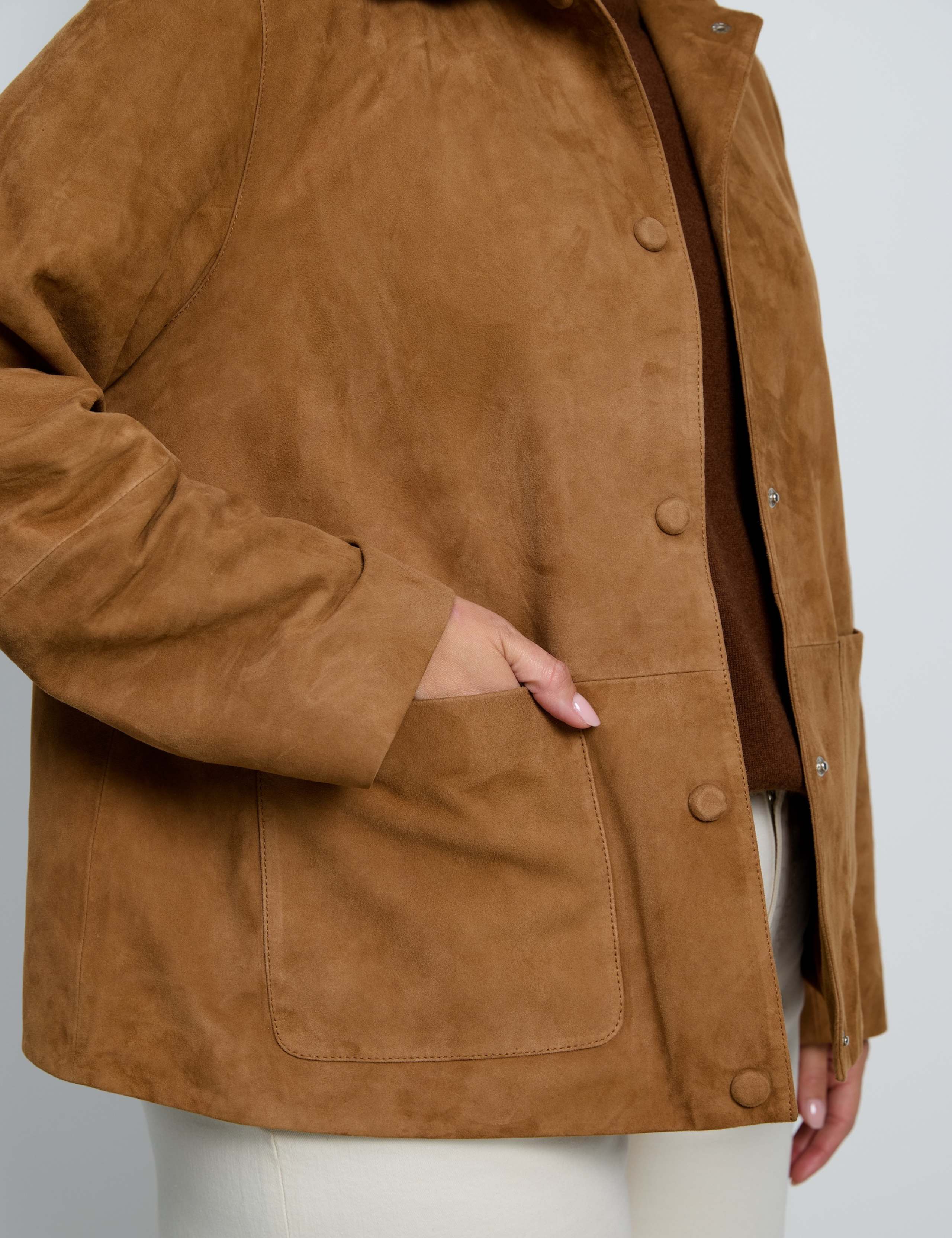 Suede Collared Biker Jacket 6 of 7