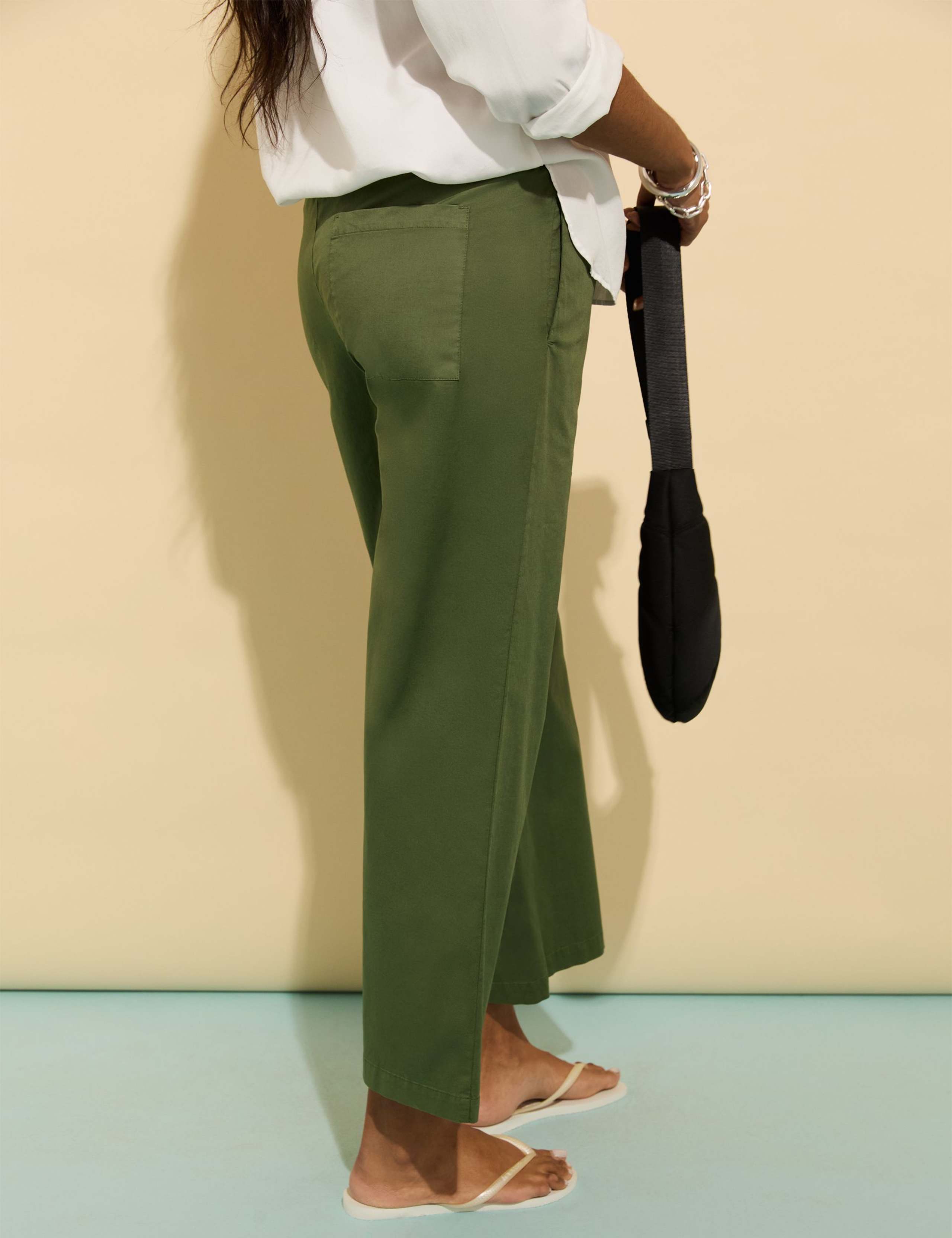 Cotton Rich Straight Leg Cropped Trousers 5 of 5