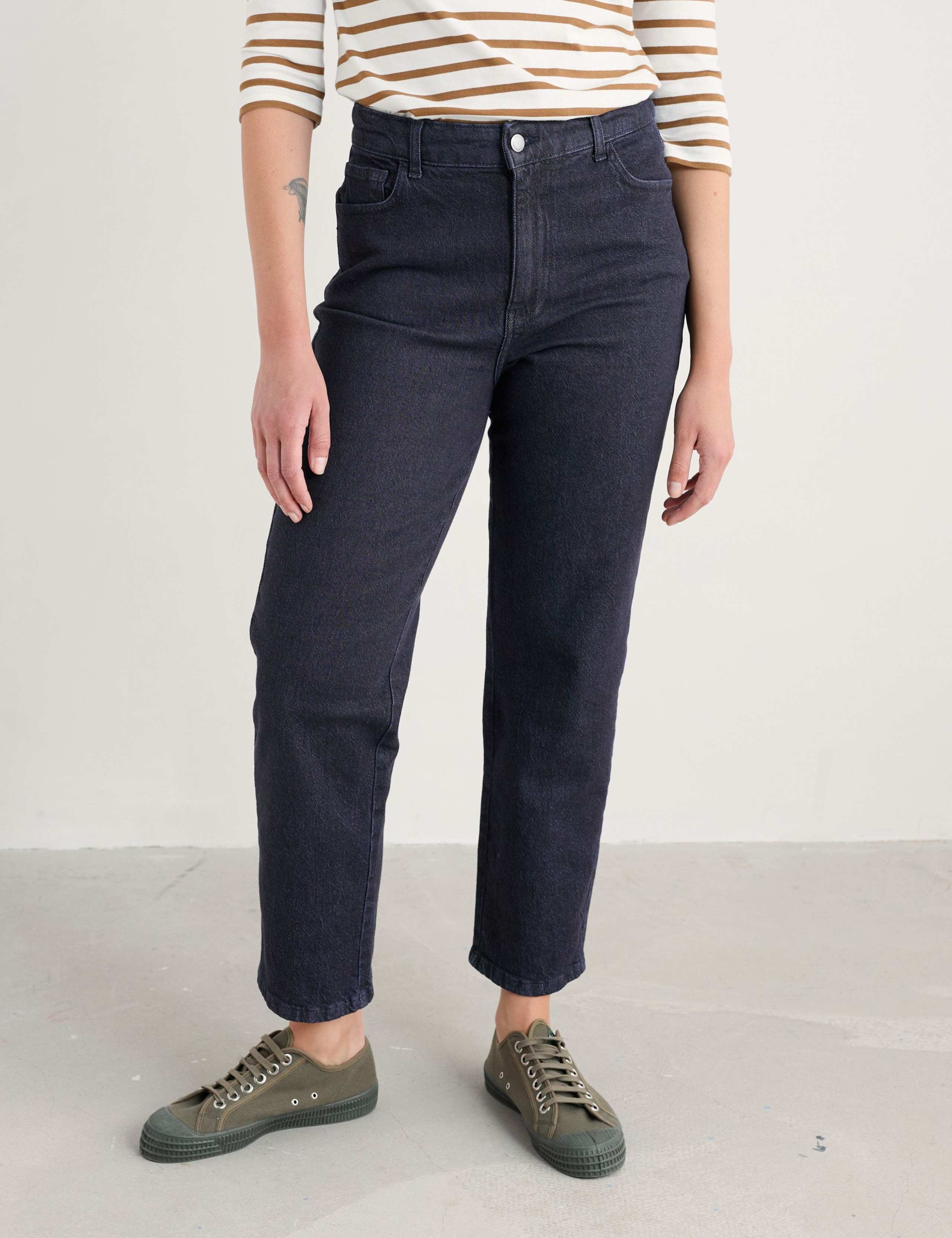 Mid Rise Straight Leg Ankle Grazer Jeans 3 of 5