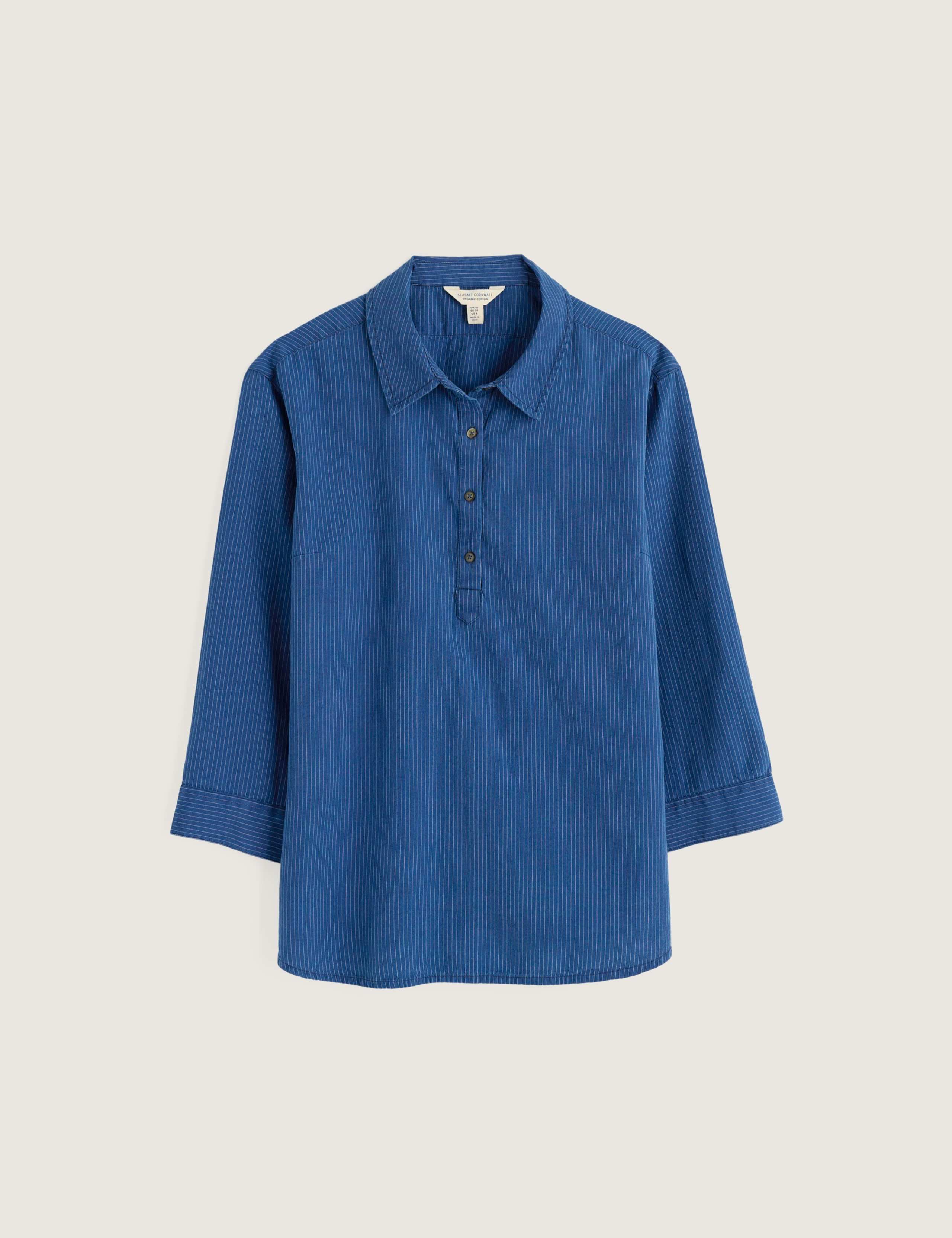 Pure Cotton Striped Collared Shirt 2 of 5