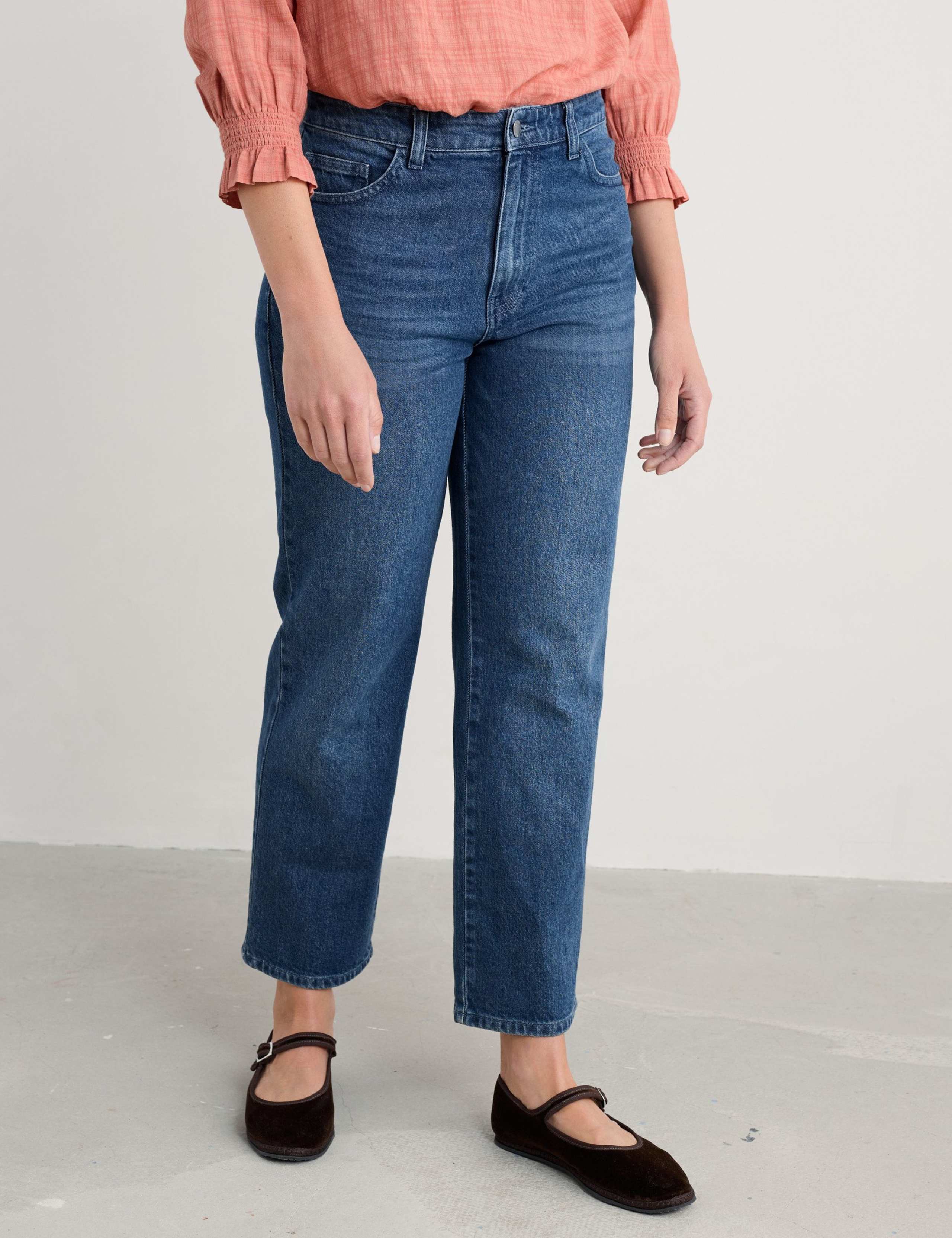 Cotton Rich Mid Rise Ankle Grazer Jeans 3 of 5