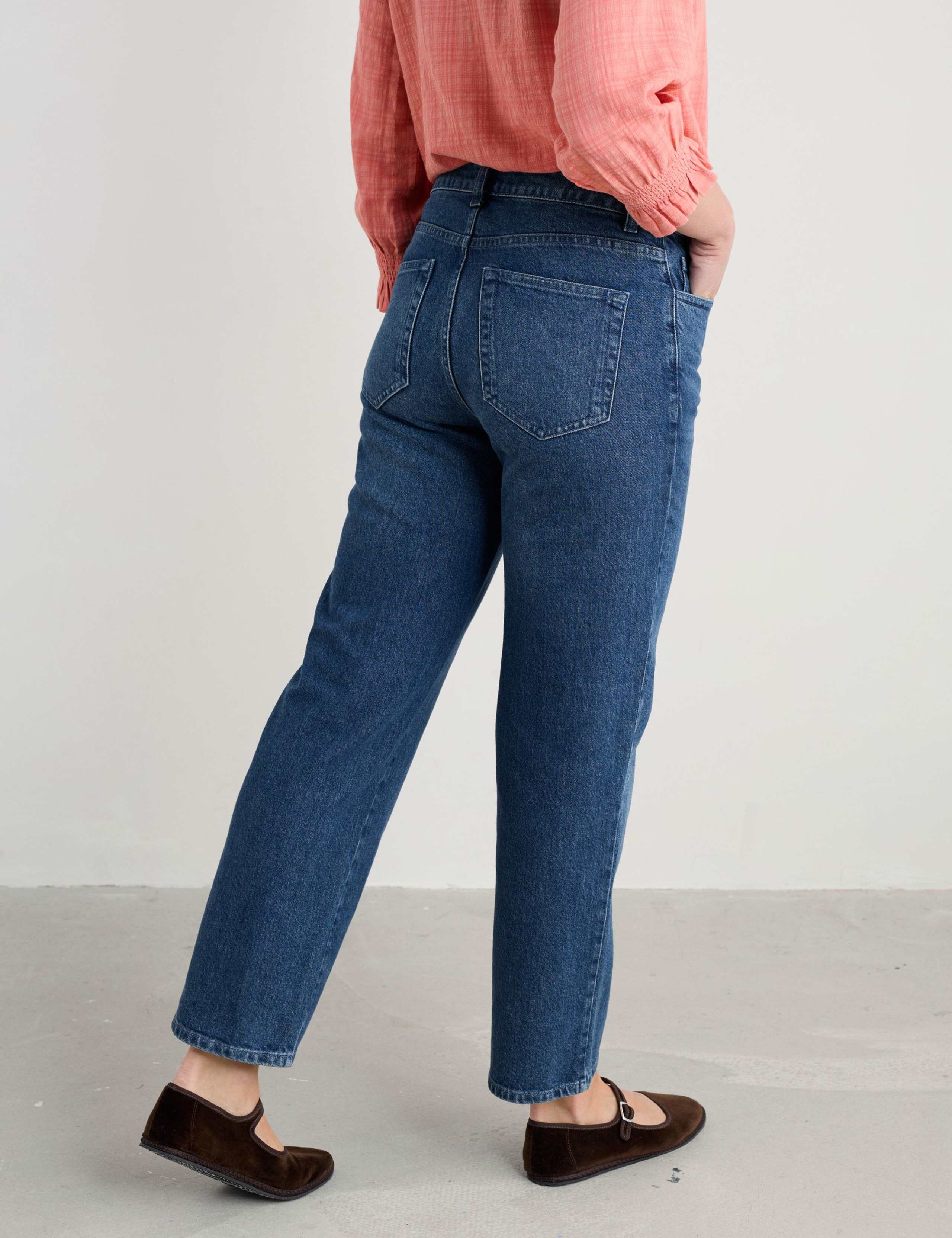 Cotton Rich Mid Rise Ankle Grazer Jeans 4 of 5