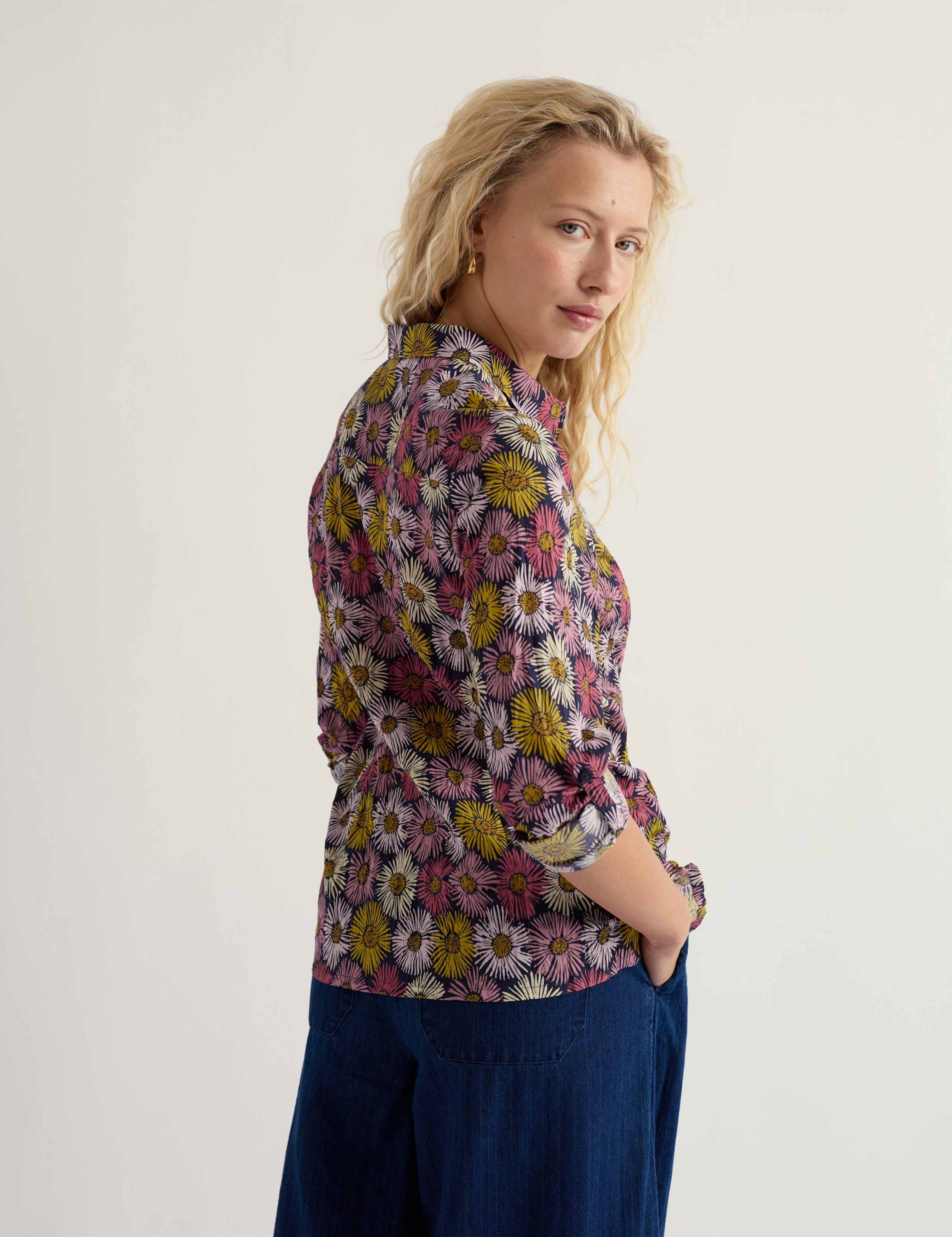 Pure Cotton Floral Collared Shirt 4 of 6