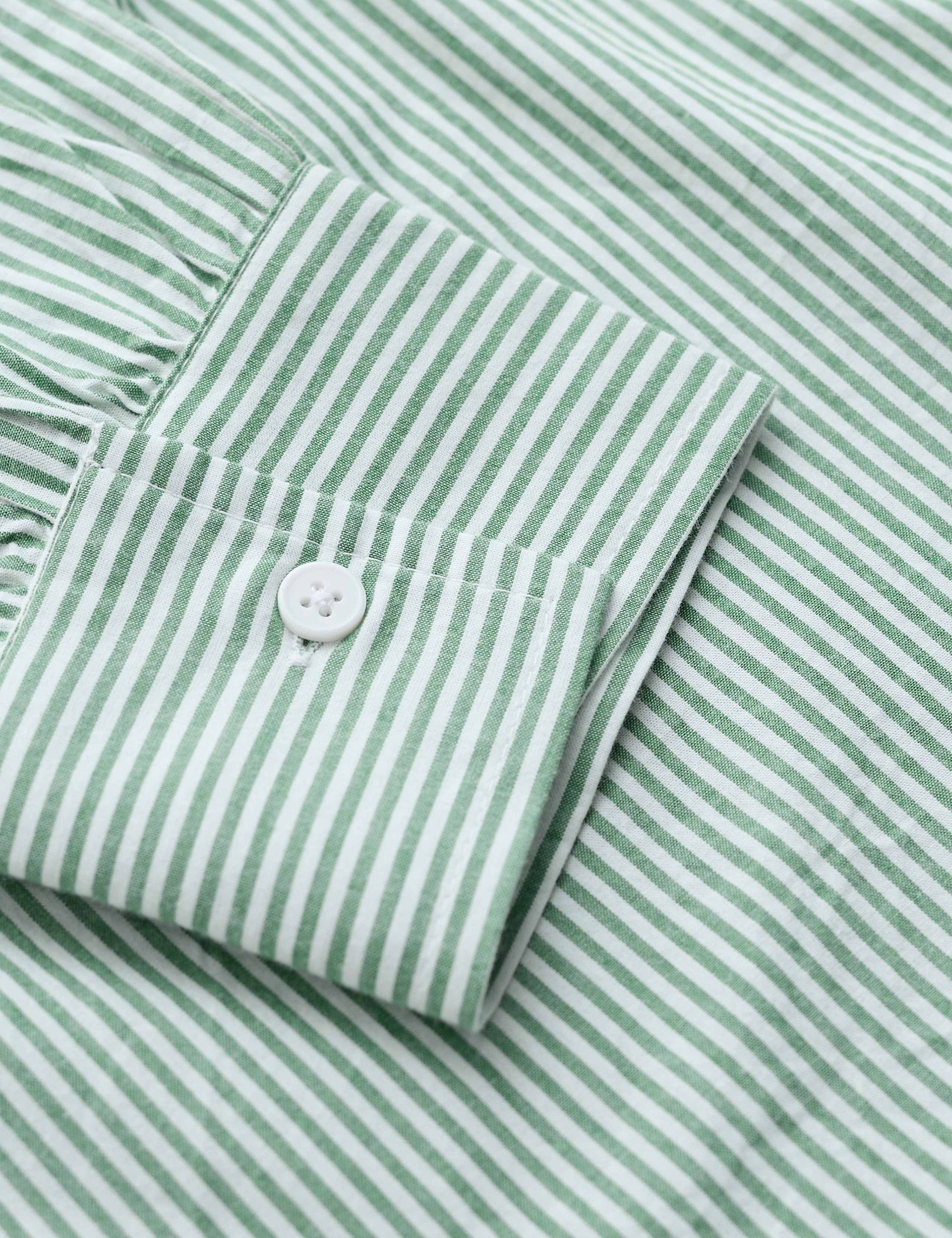 Pure Cotton Striped Relaxed Longline Shirt 5 of 5