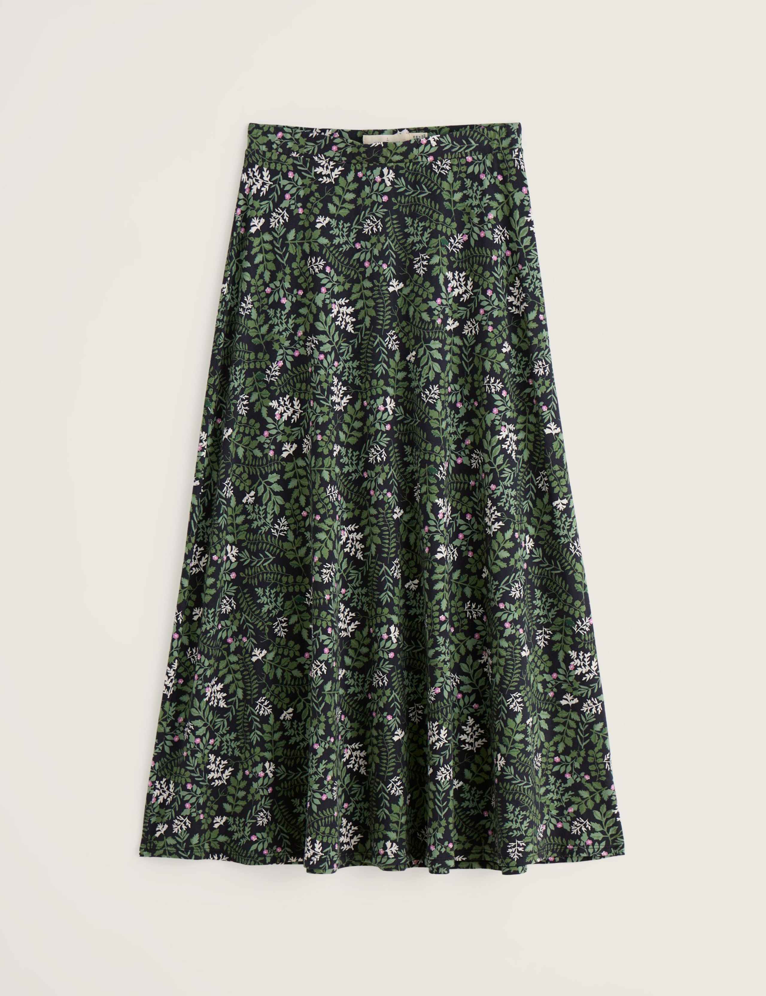 Cotton Rich Floral Midaxi A-Line Skirt 2 of 5