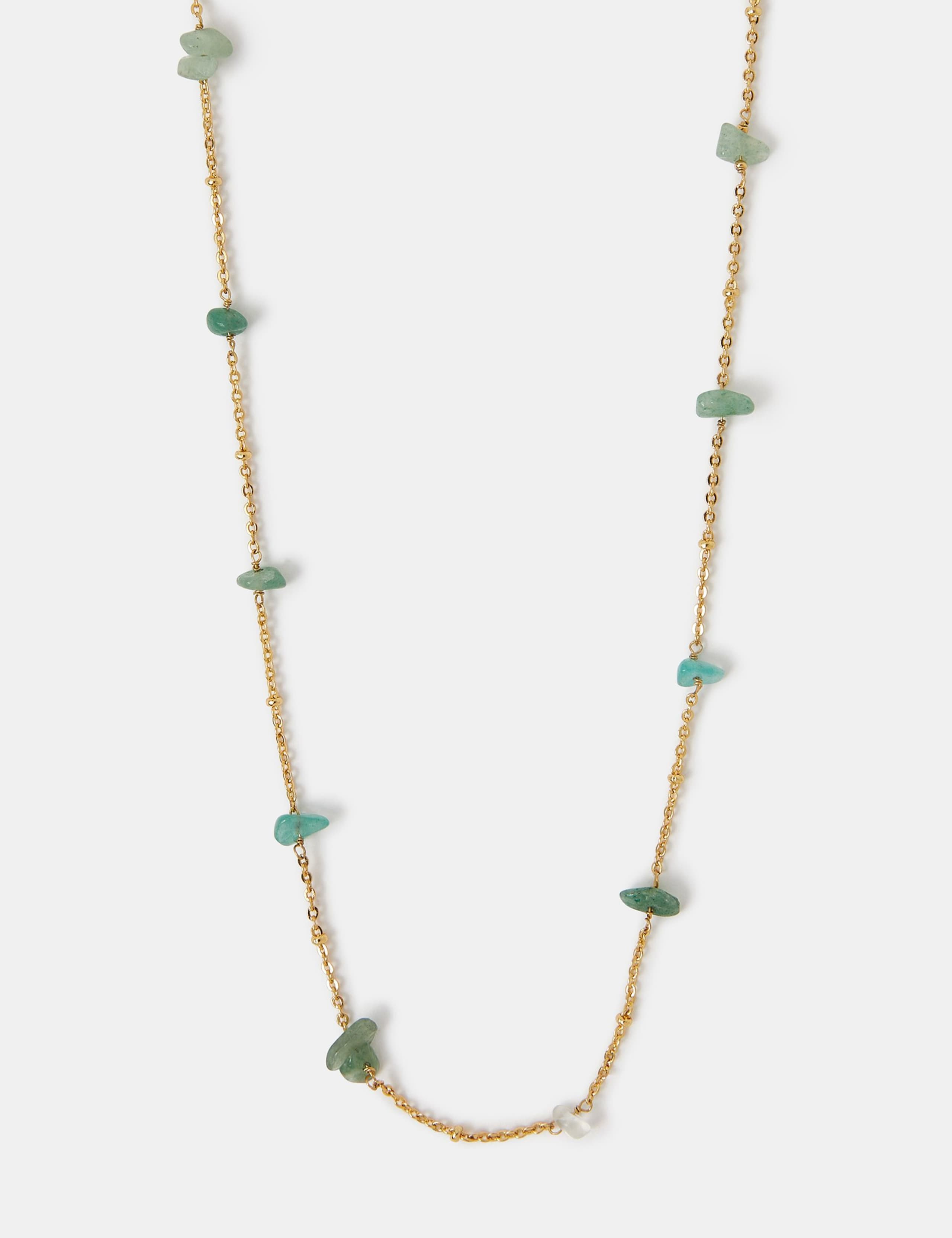 14ct Gold Plated Long Beaded Necklace 3 of 3
