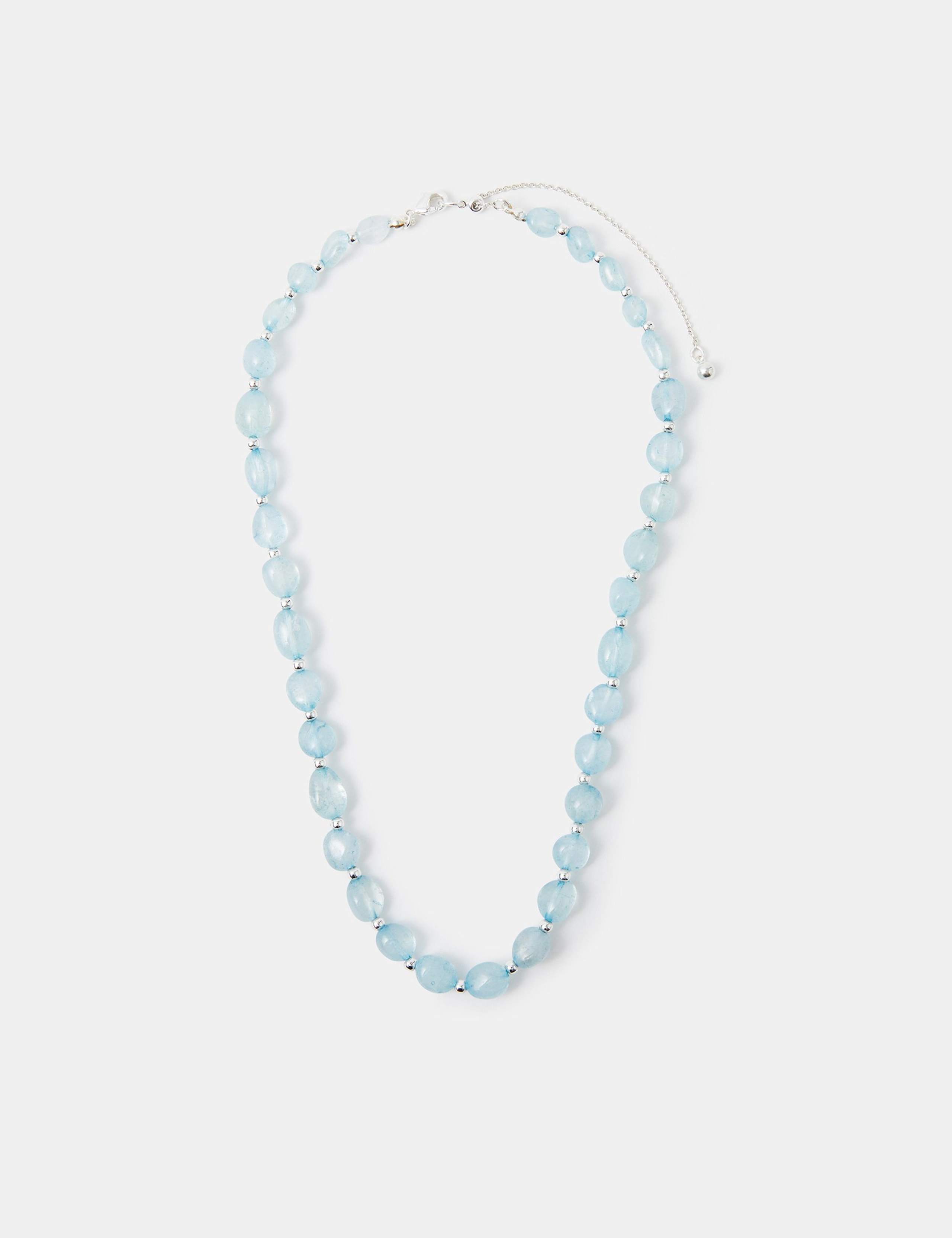 Sterling Silver Plated Pebbled Necklace 2 of 3