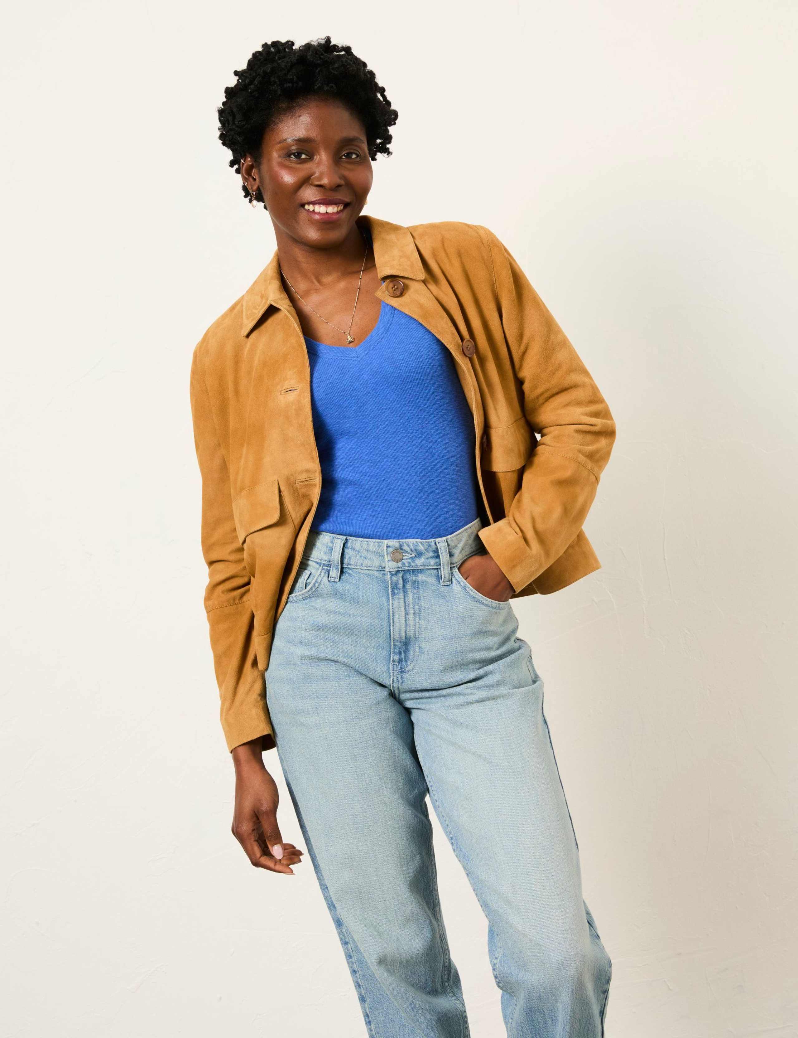 Cotton Rich V-Neck Top 5 of 5