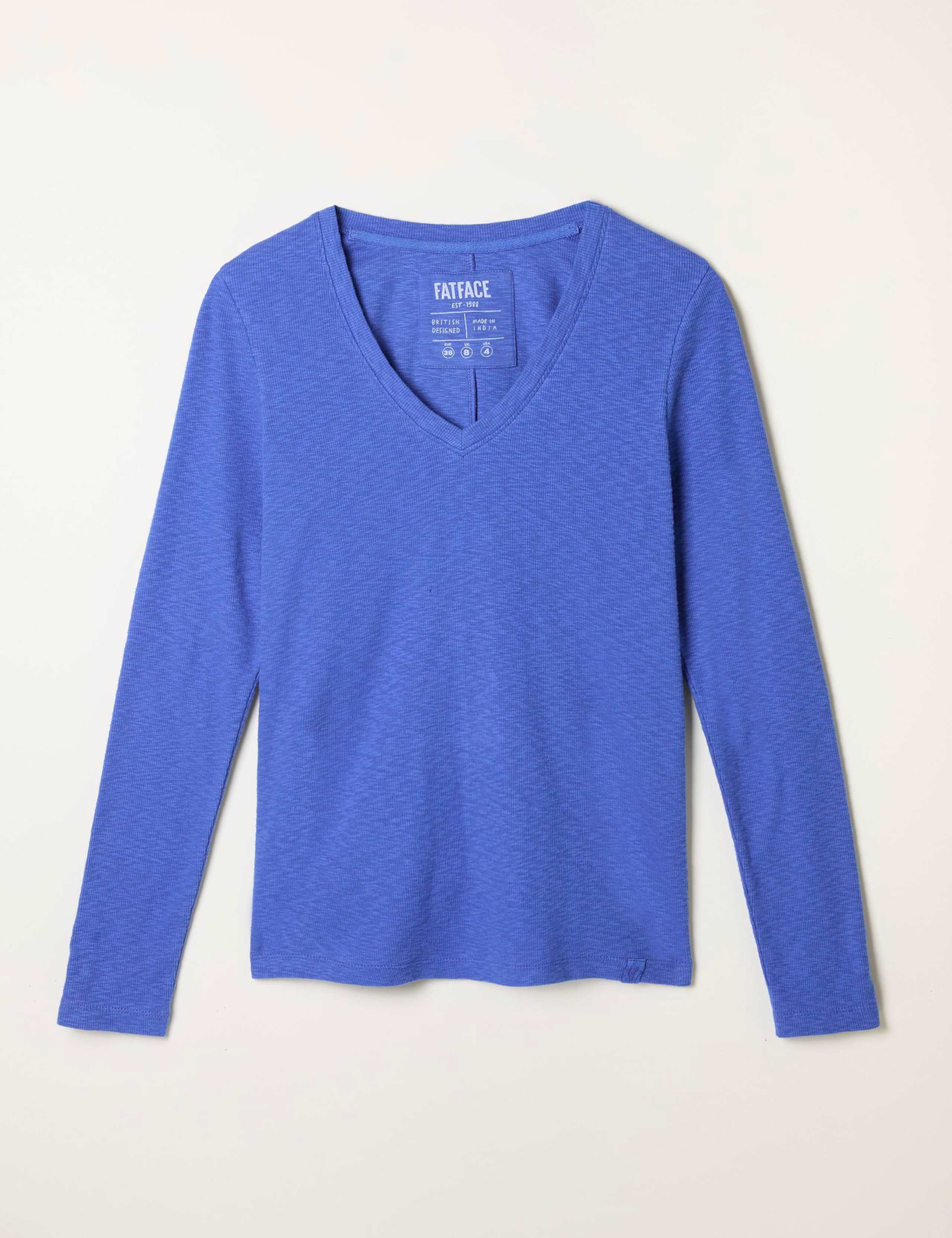 Cotton Rich V-Neck Top 2 of 5