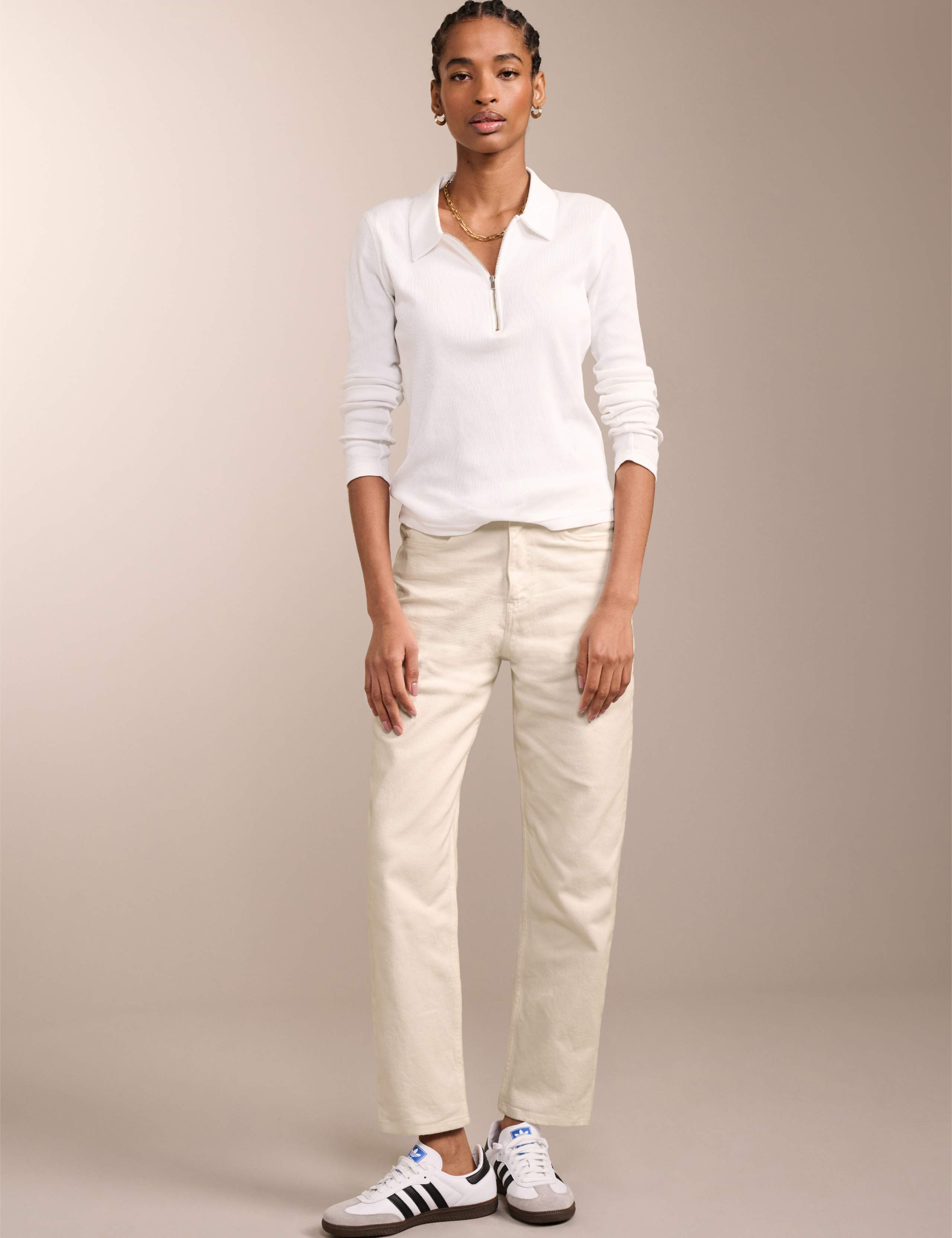 High Waisted Straight Leg Cropped Jeans 1 of 5