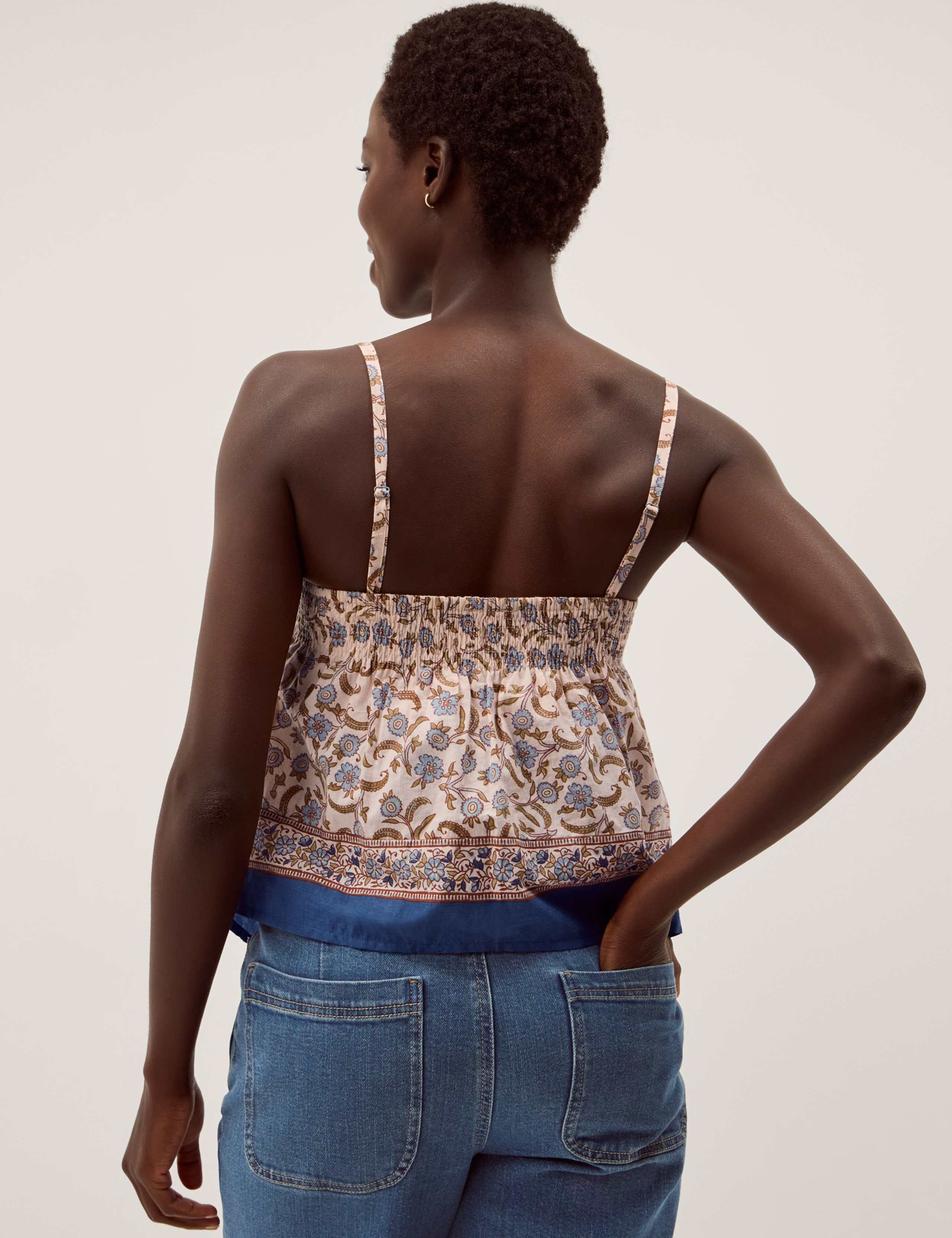 Pure Cotton Floral Scarf Bandeau Top 3 of 6