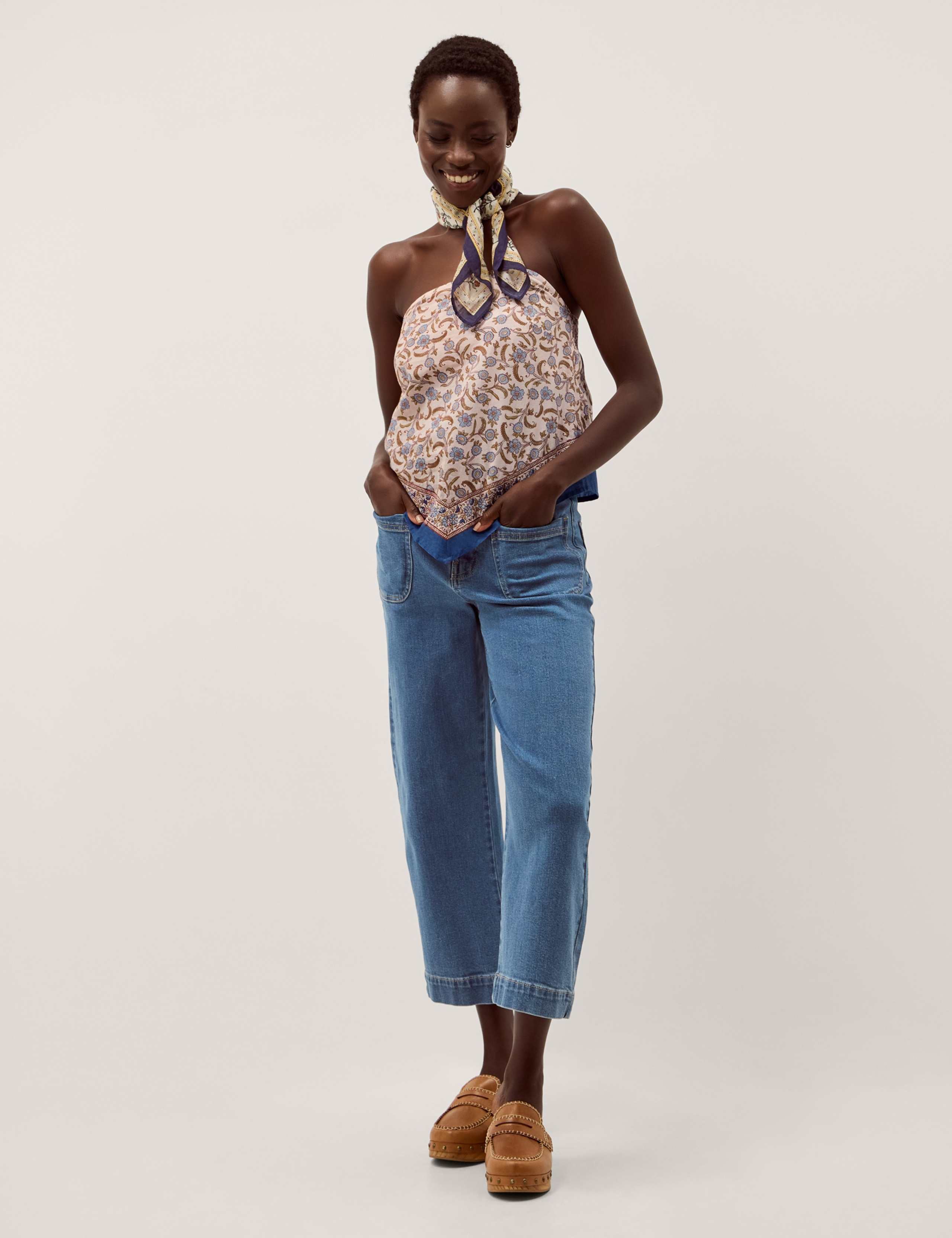 Pure Cotton Floral Scarf Bandeau Top 4 of 6