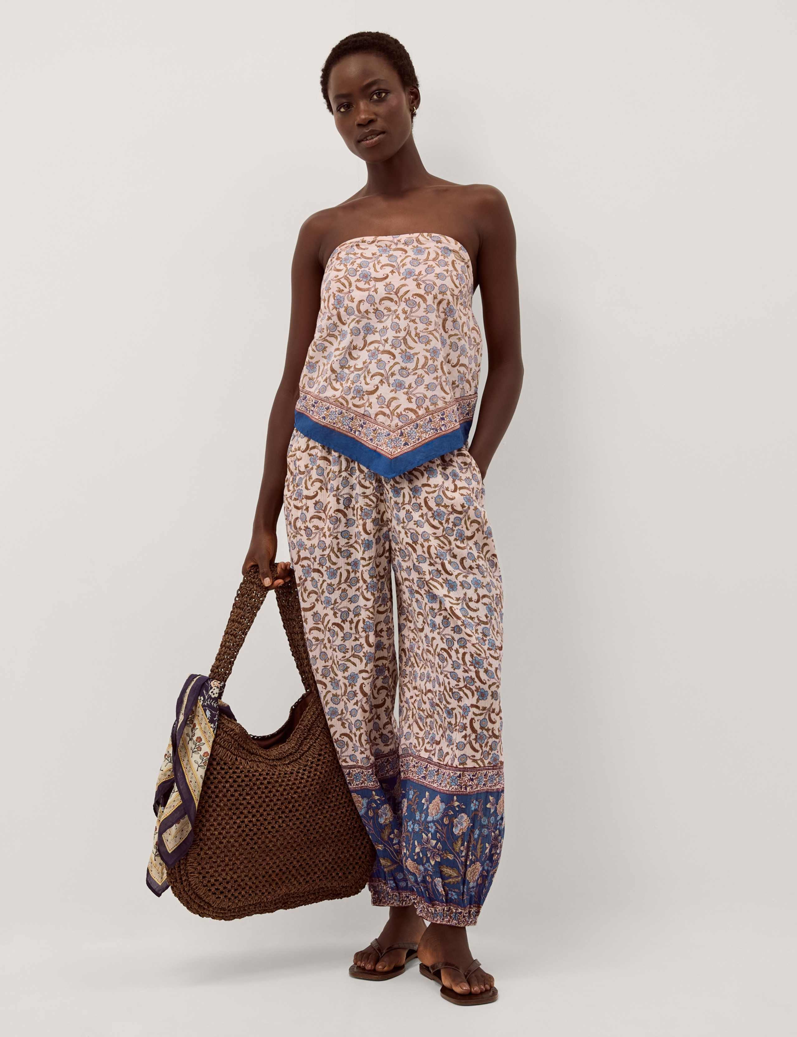 Pure Cotton Floral Scarf Bandeau Top 5 of 6
