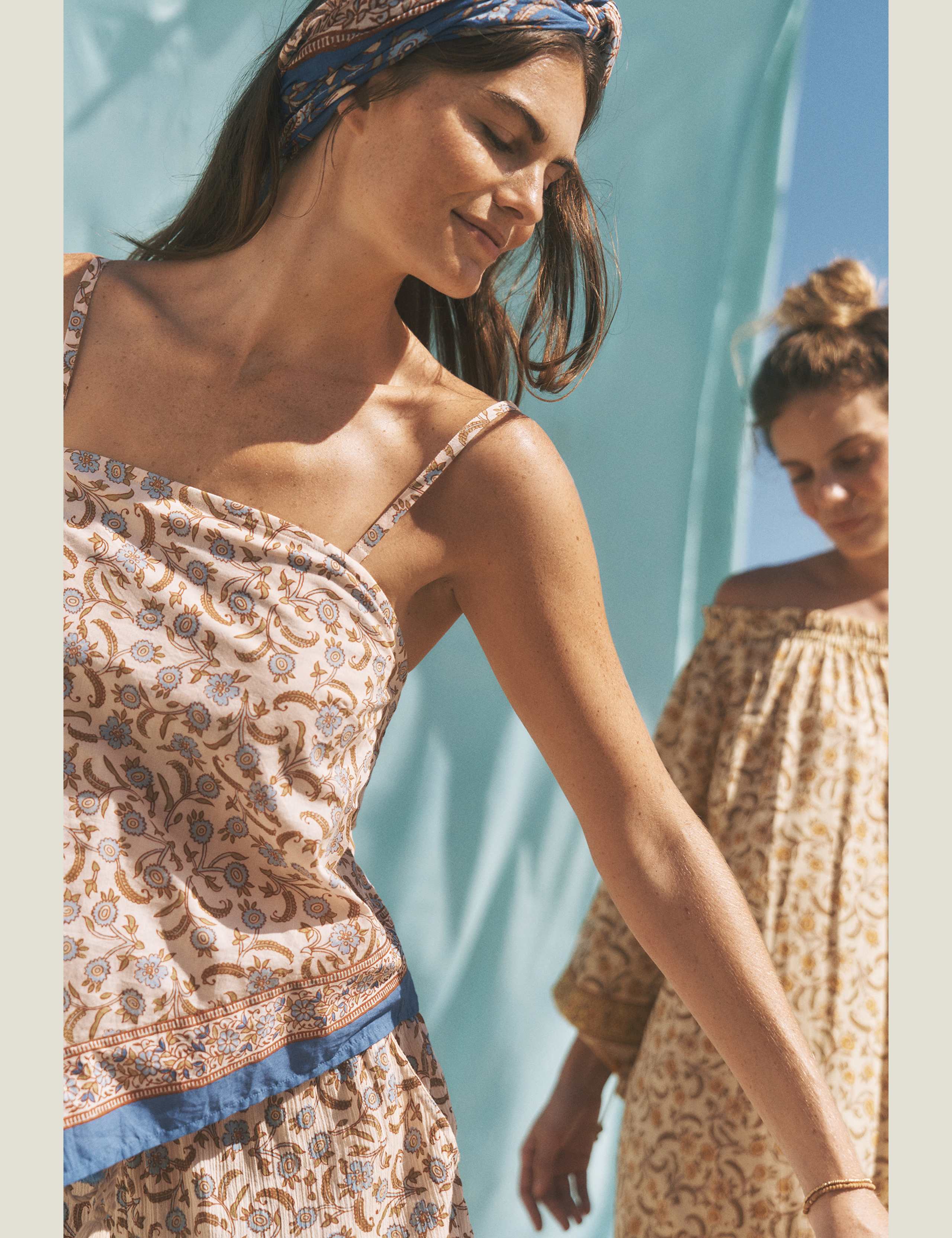 Pure Cotton Floral Scarf Bandeau Top 7 of 7
