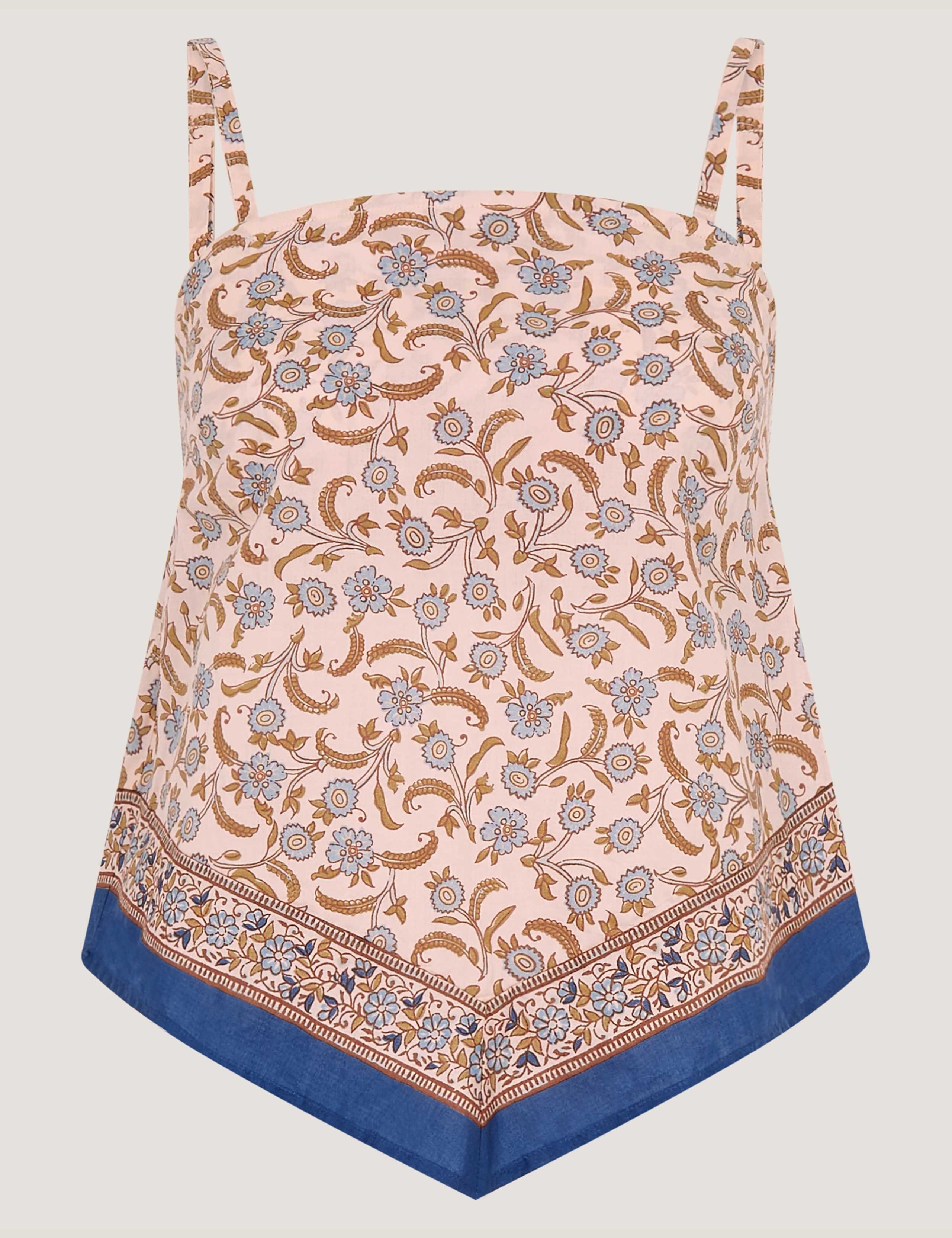 Pure Cotton Floral Scarf Bandeau Top 2 of 6