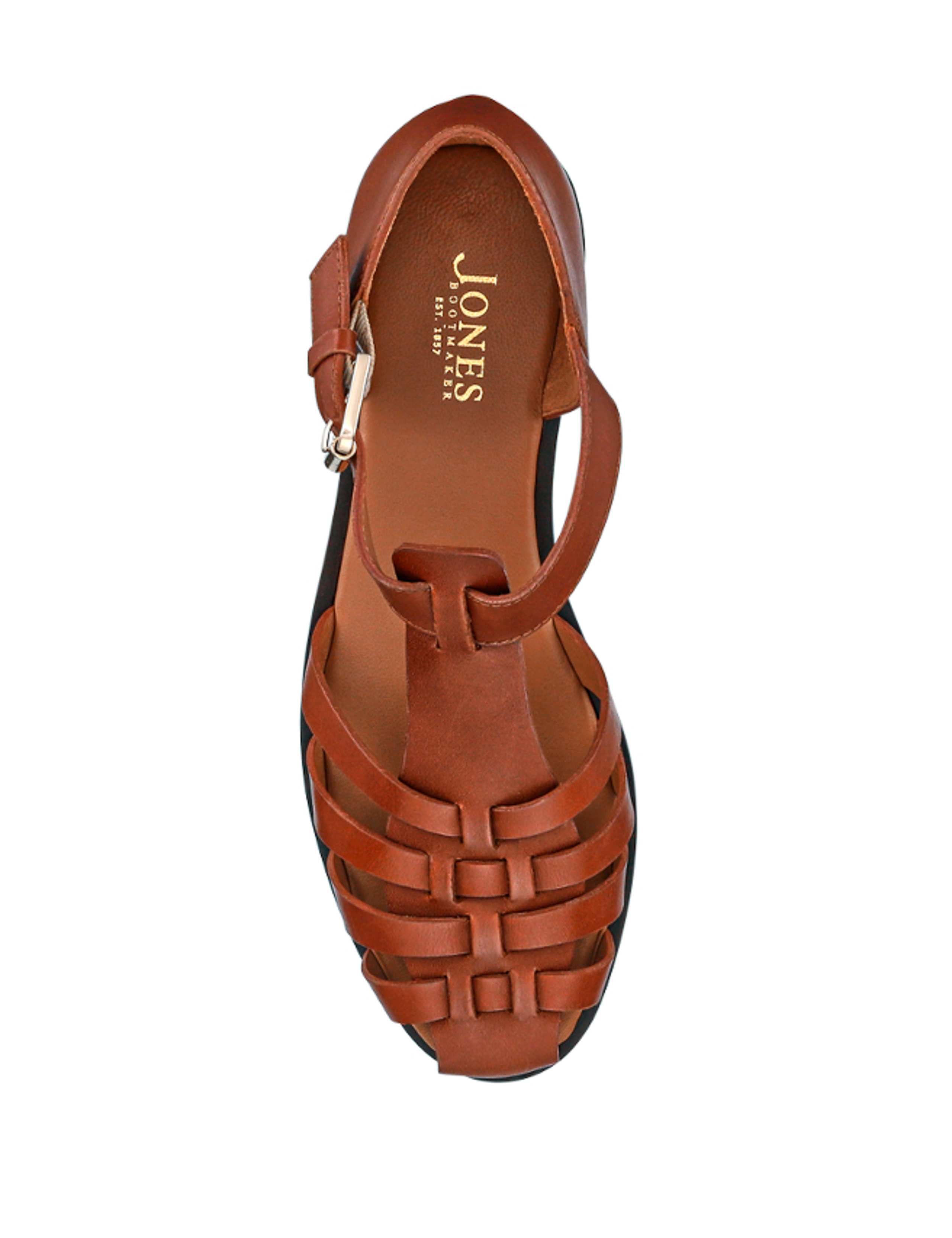 Leather T-Bar Block Heel Fisherman Sandals 4 of 7