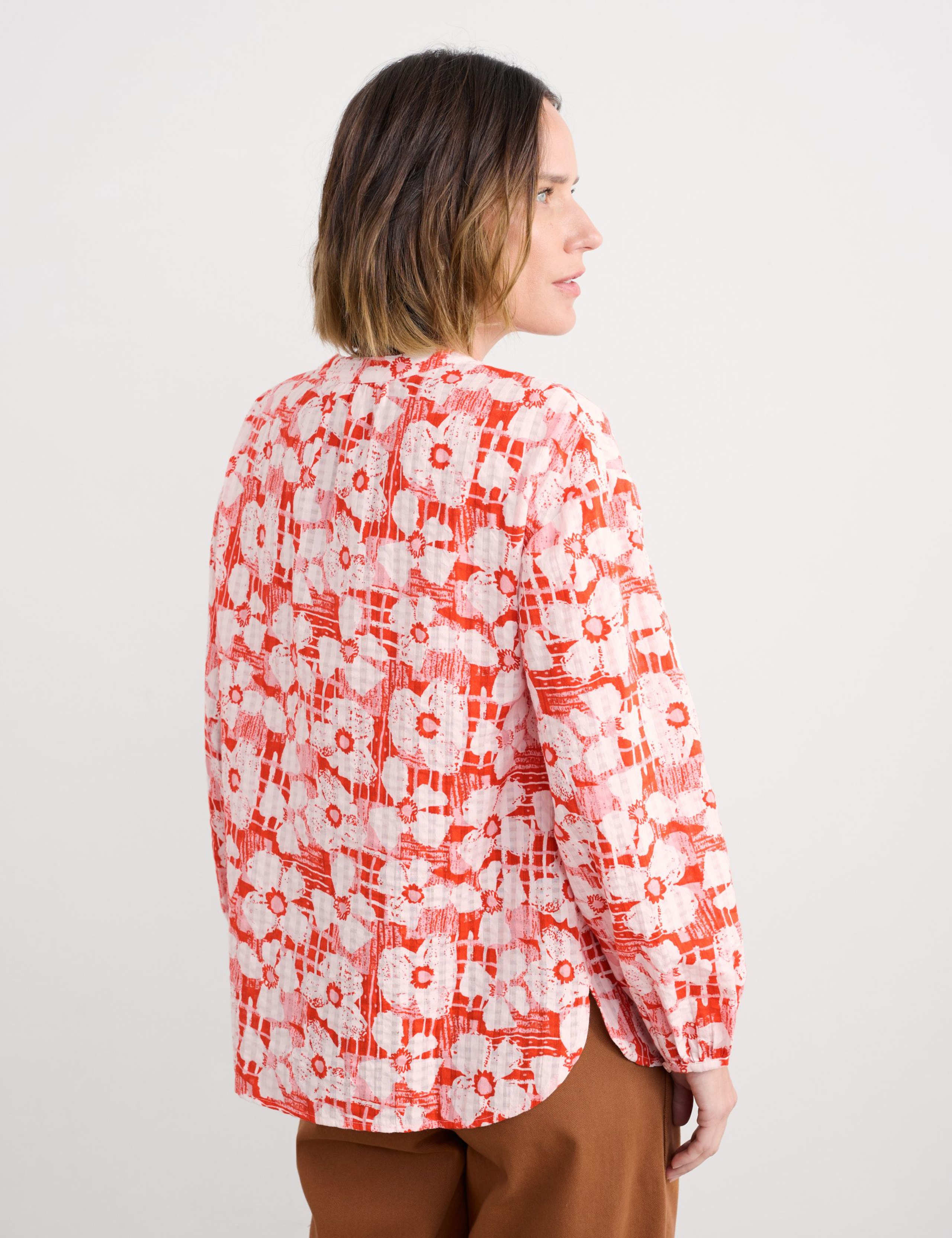 Pure Cotton Floral Round Neck Shirt 3 of 5