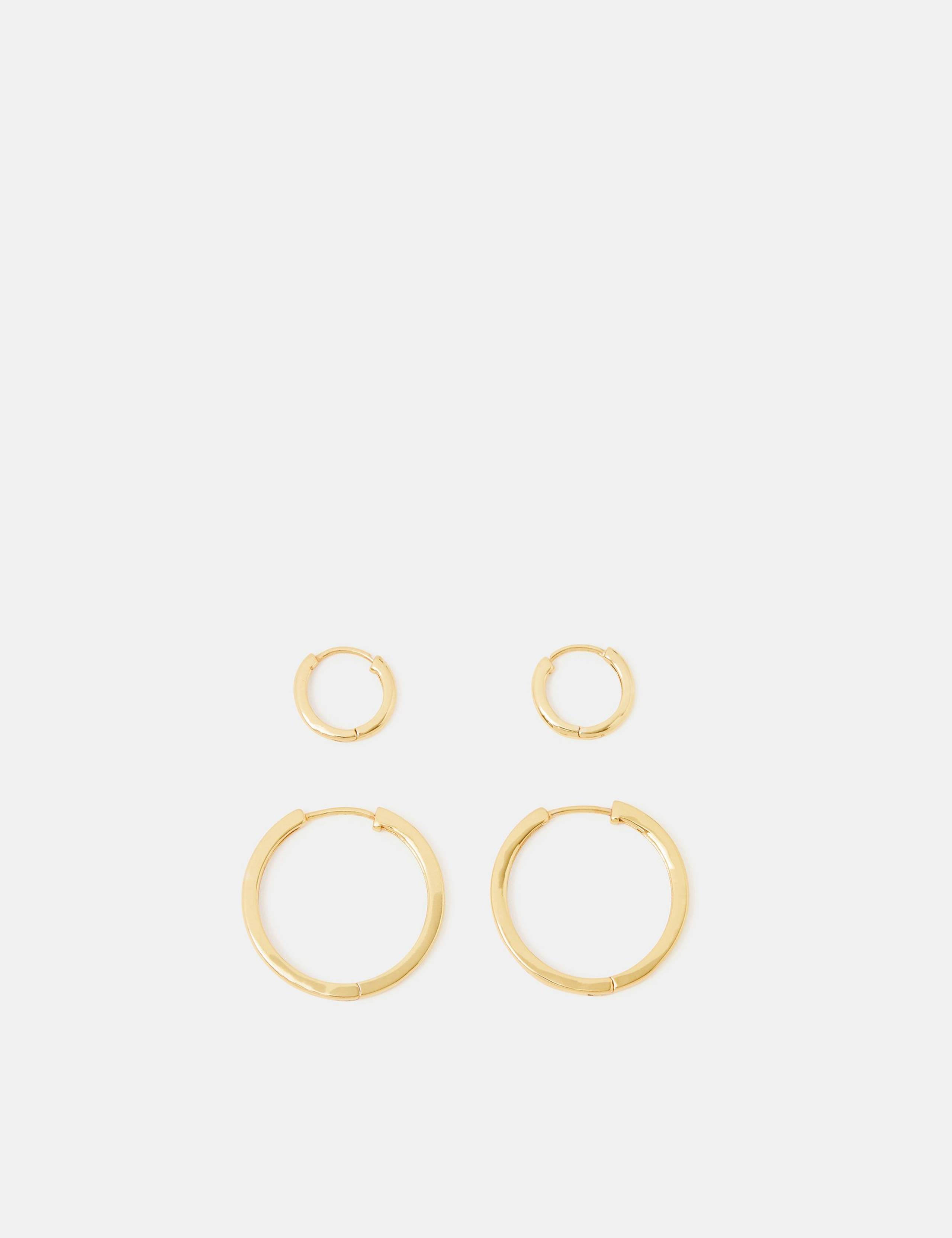 2 Pack Brass Hoops Set 2 of 5