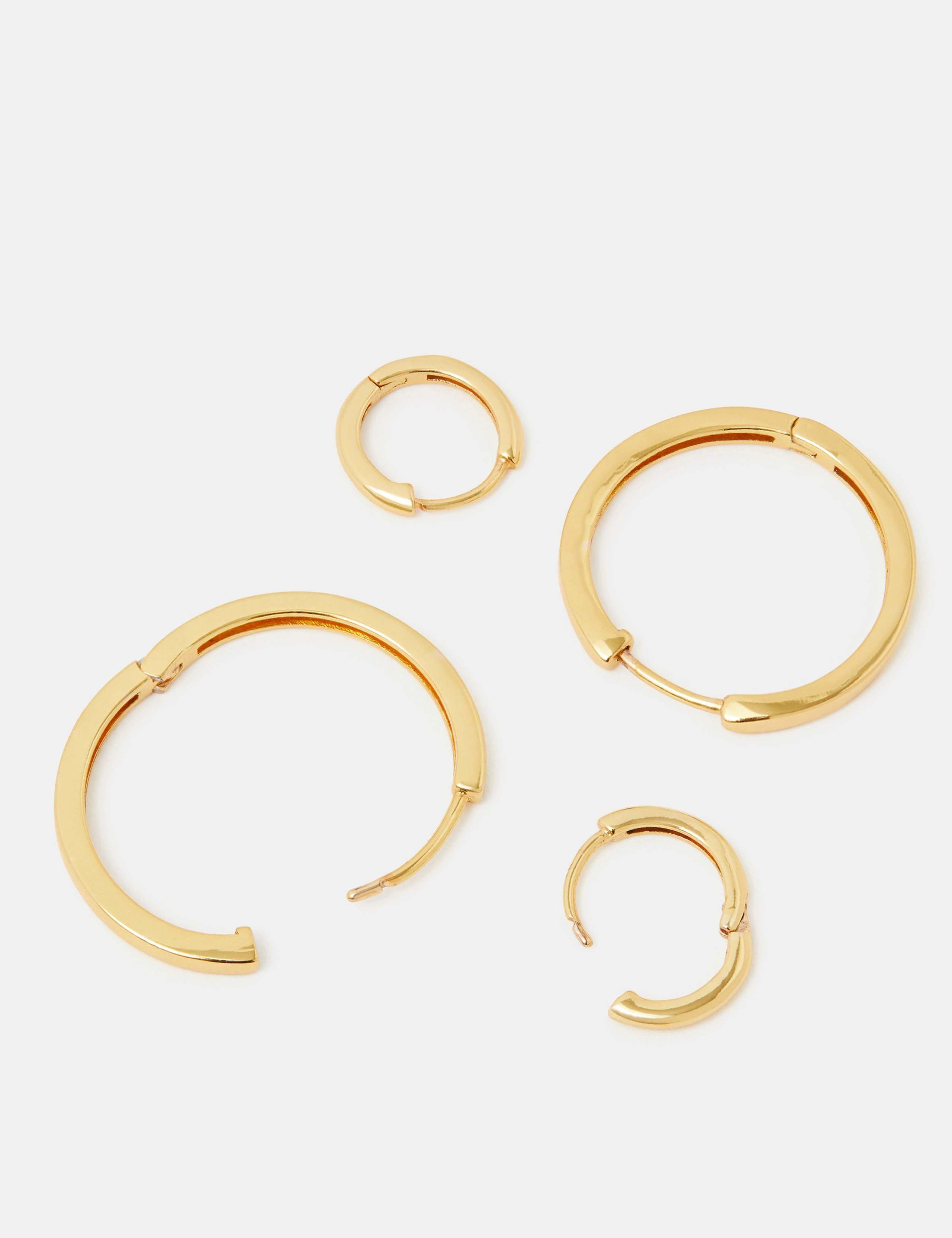 2 Pack Brass Hoops Set 3 of 5