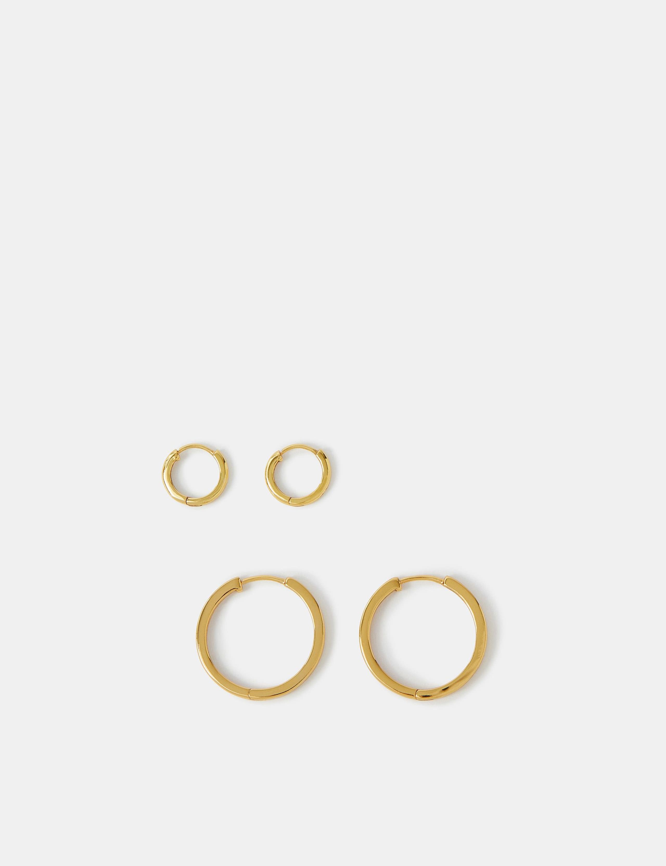 2 Pack Brass Hoops Set 5 of 5