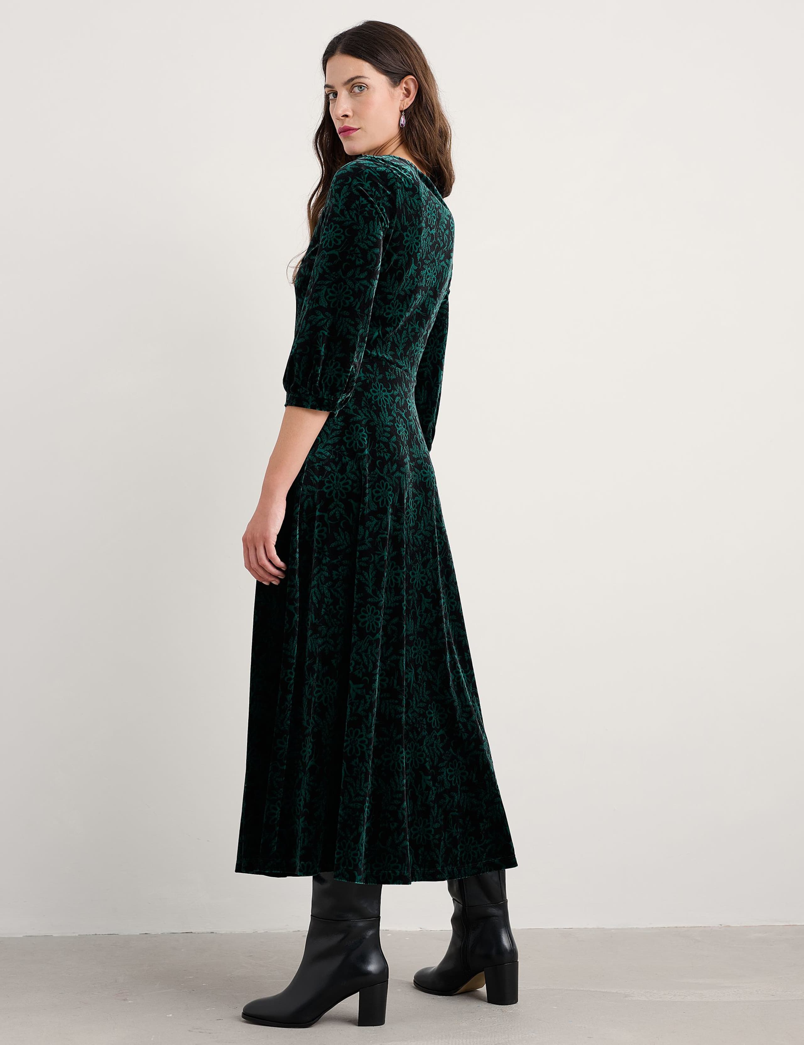 Velvet Midaxi Skater Dress 3 of 5