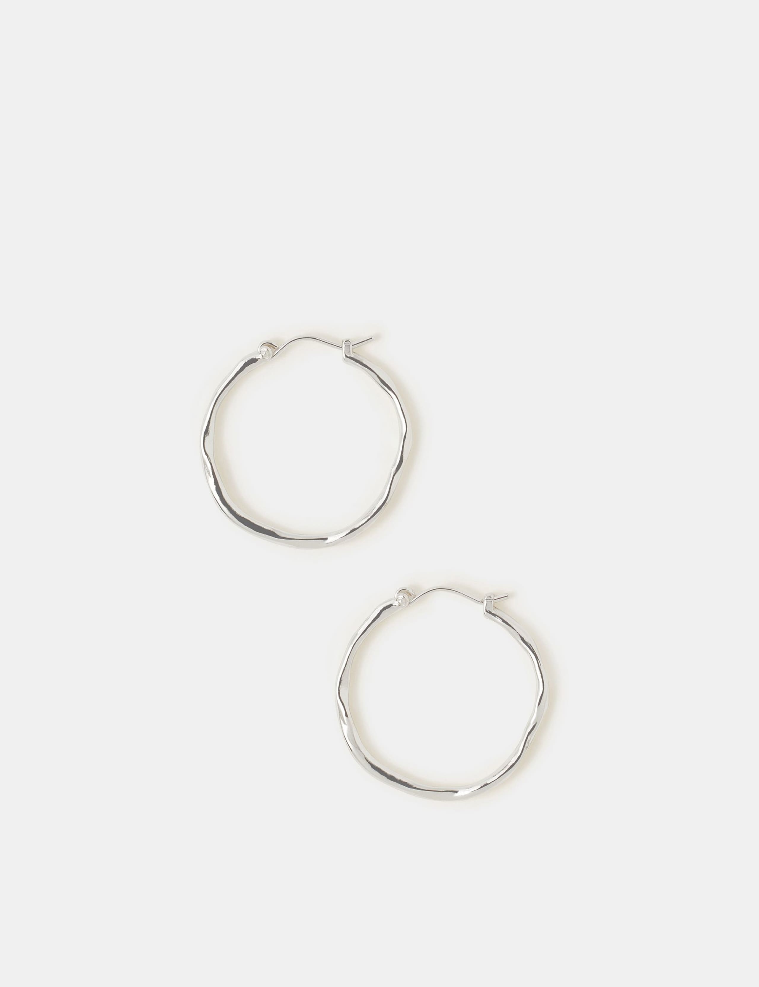 Sterling Silver Plated Hoop Earrings 3 of 3