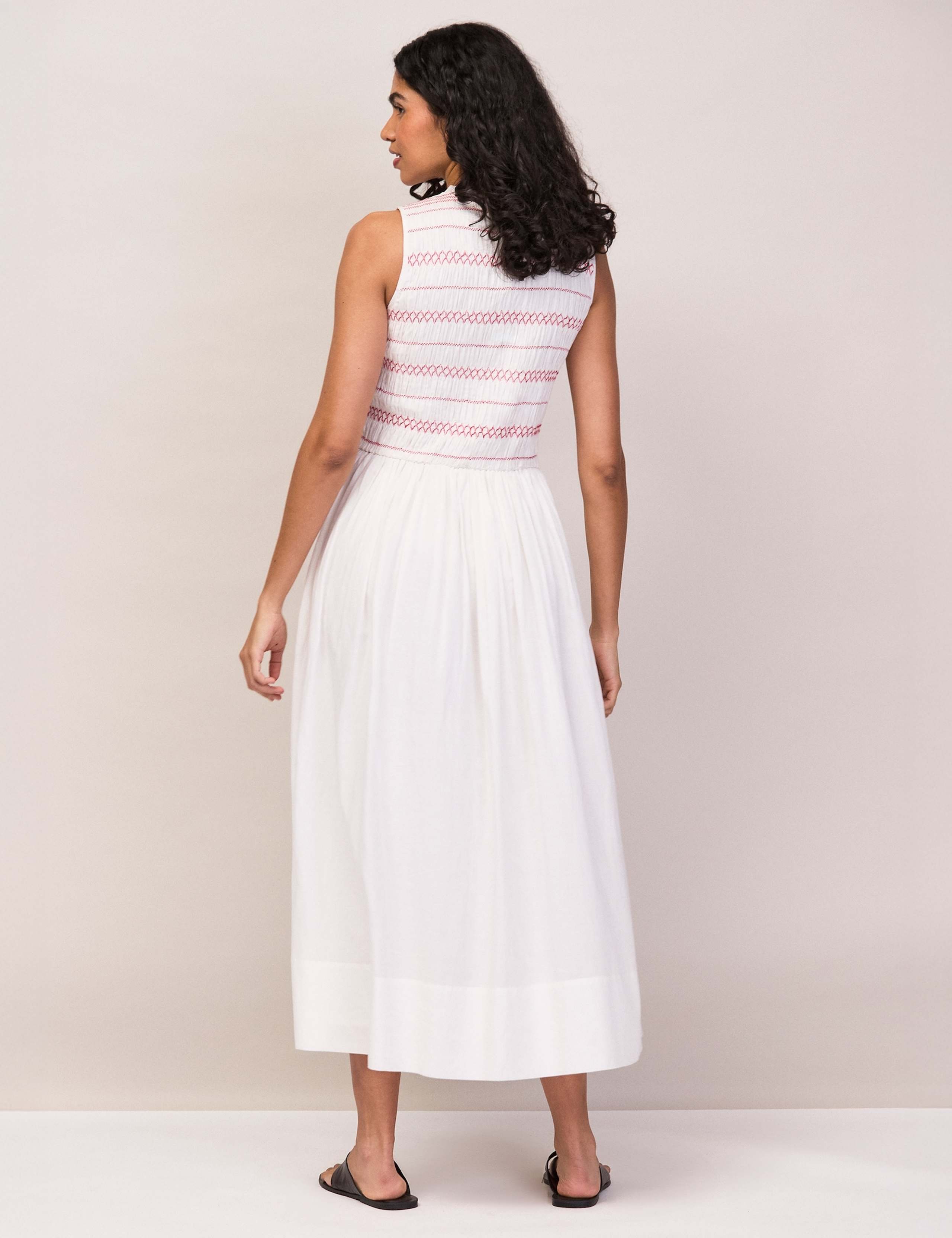 Cotton Rich Midi Shirred Dress 2 of 7