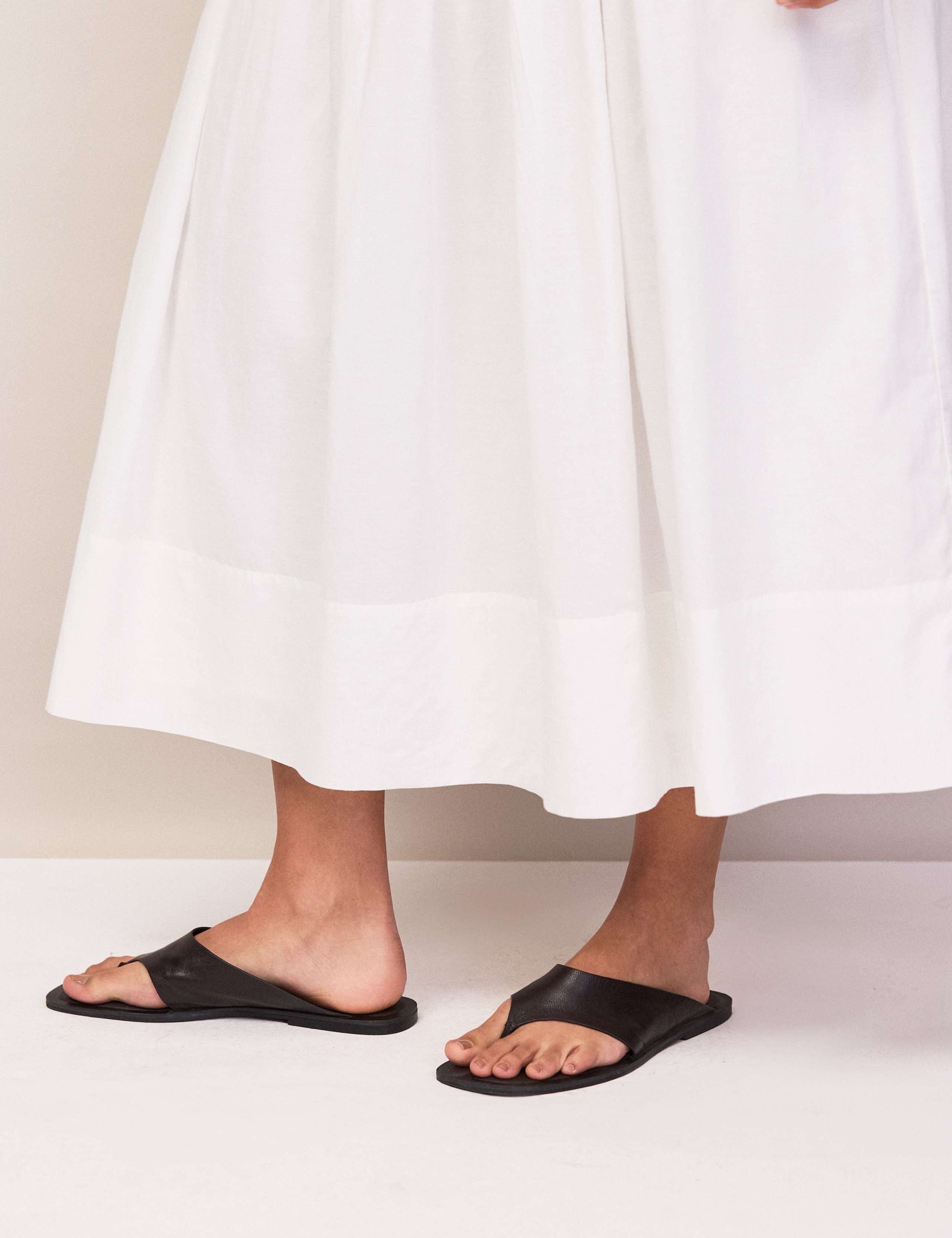 Cotton Rich Midi Shirred Dress 6 of 7