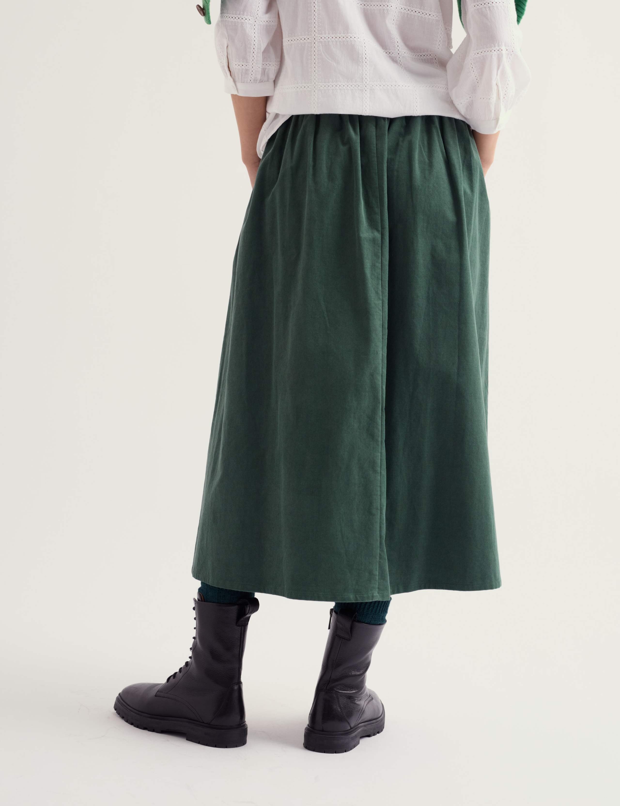 Cord Midi A-Line Skirt 4 of 5