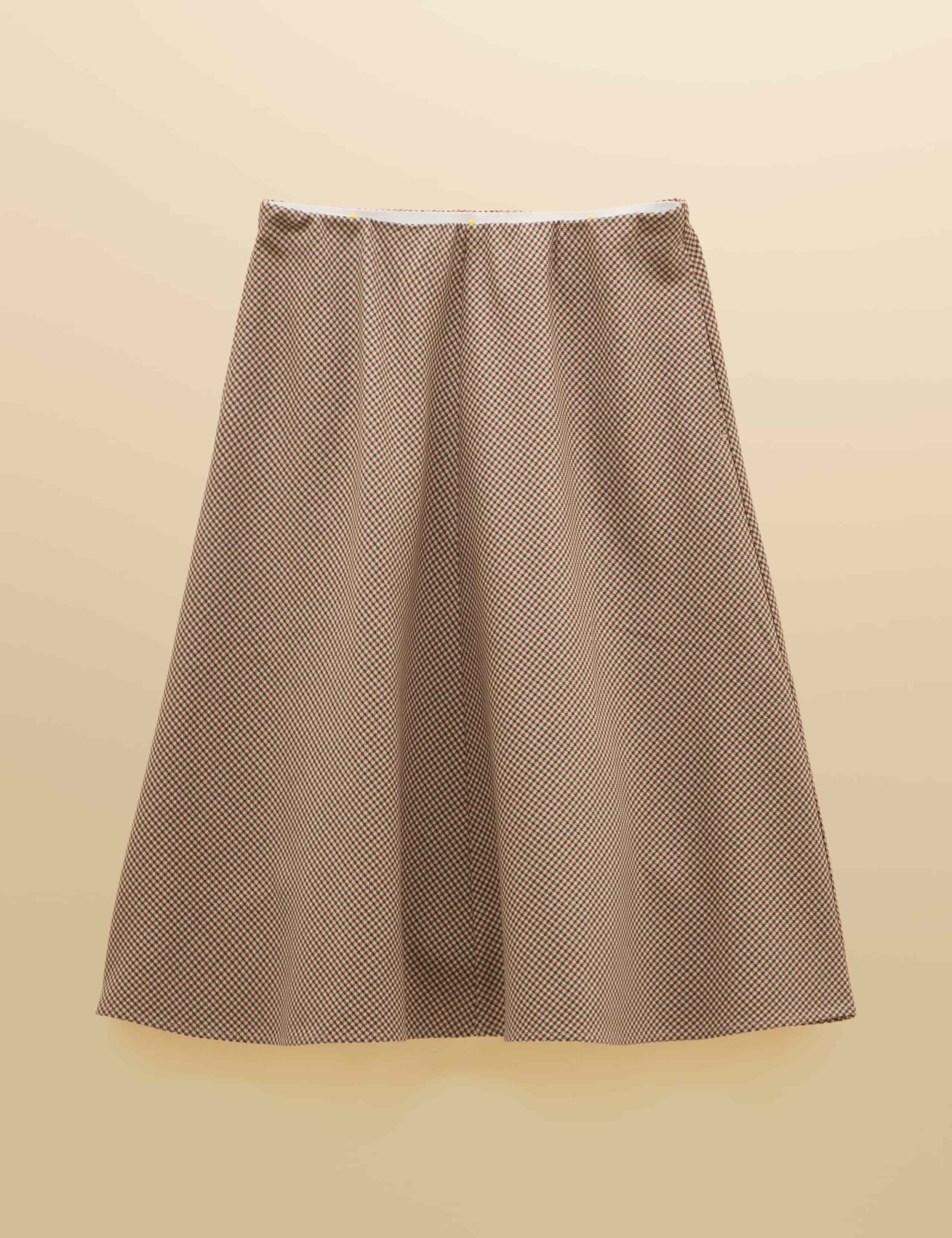 Houndstooth Knee Length A Line Skirt 2 of 6