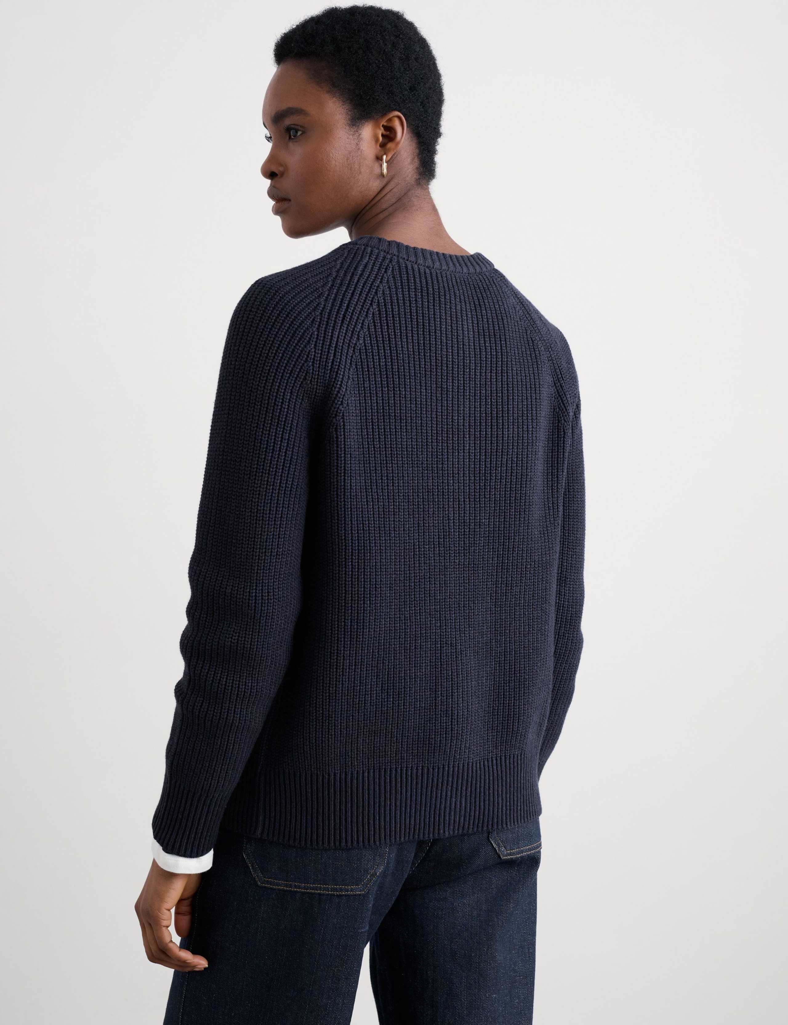 Pure Wool Crew Neck Relaxed Cardigan 3 of 5
