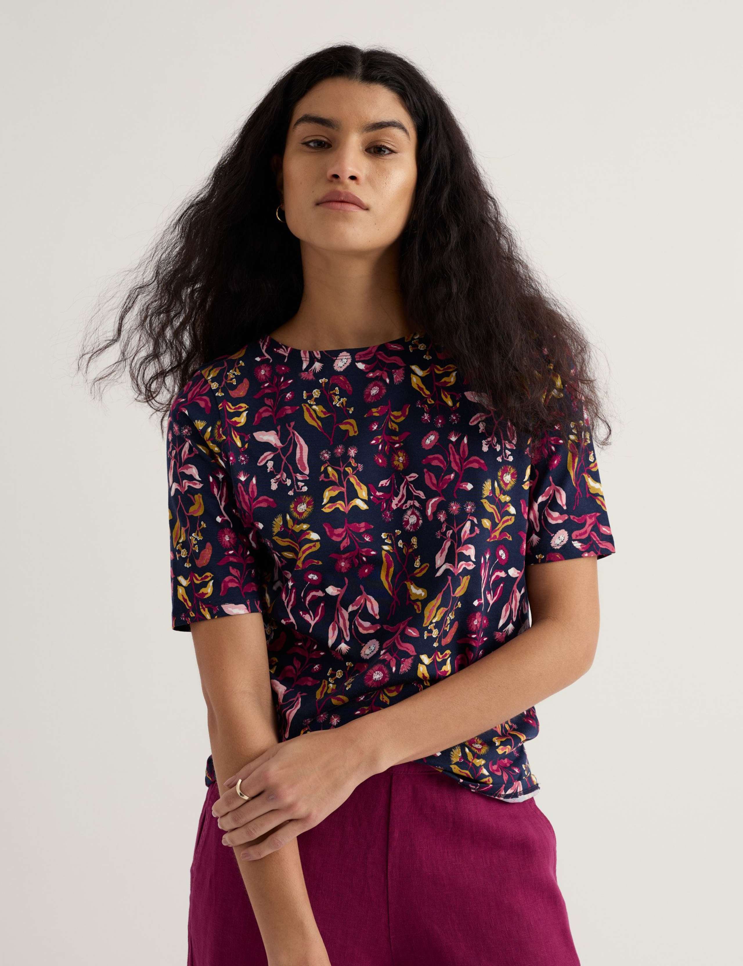 Pure Cotton Floral T-Shirt 3 of 5