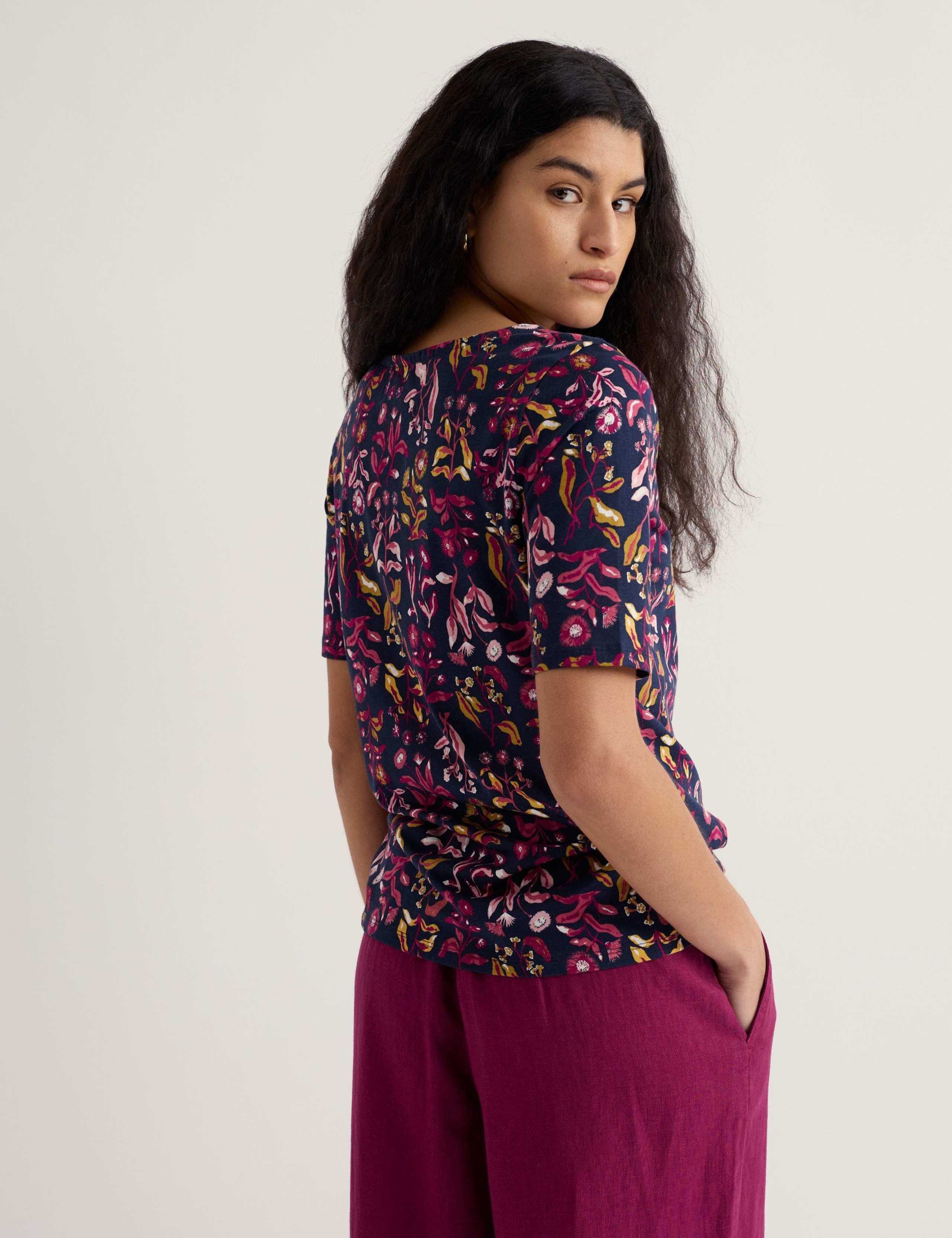 Pure Cotton Floral T-Shirt 4 of 5