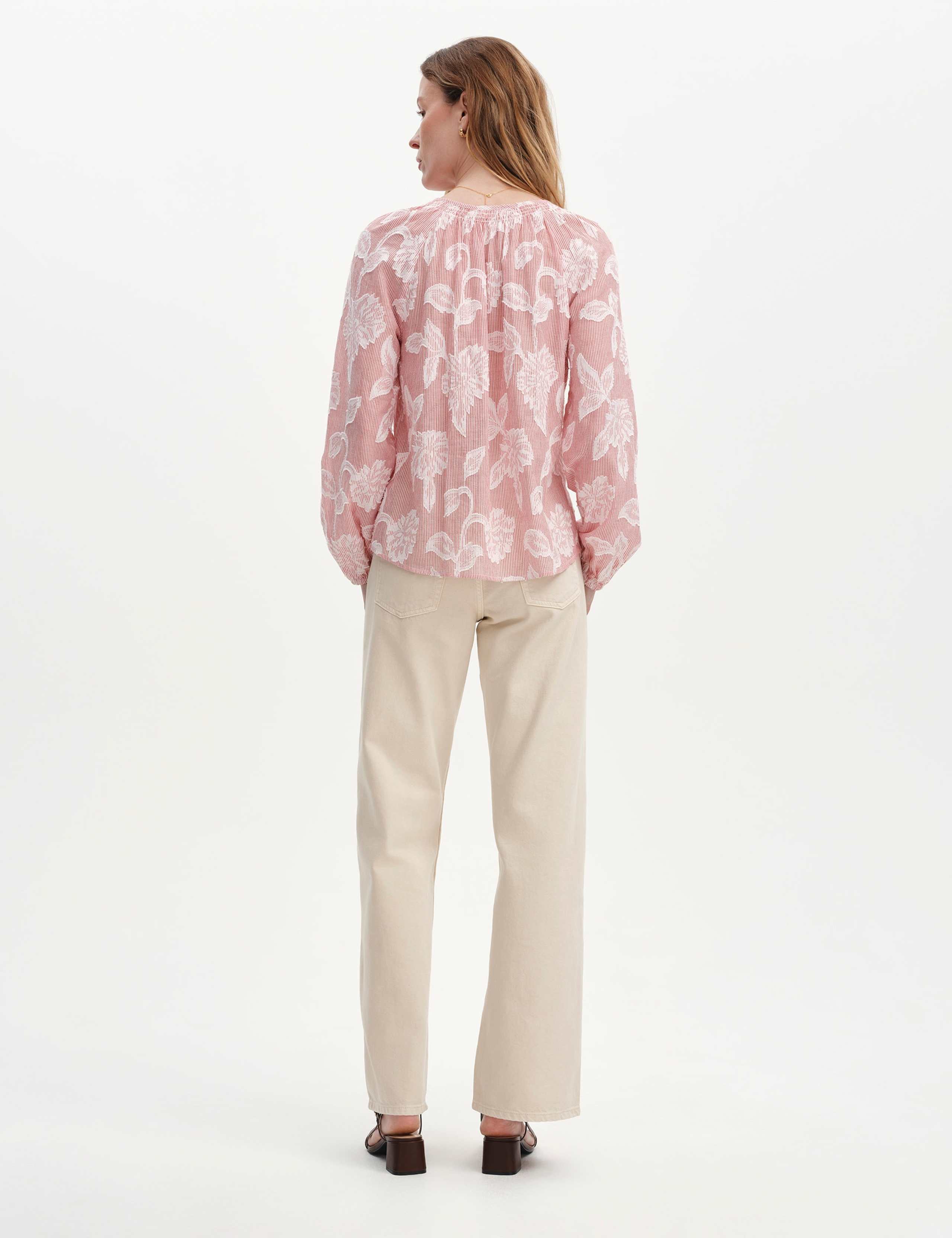 Pure Cotton Embroidered Notch Neck Blouse 6 of 7