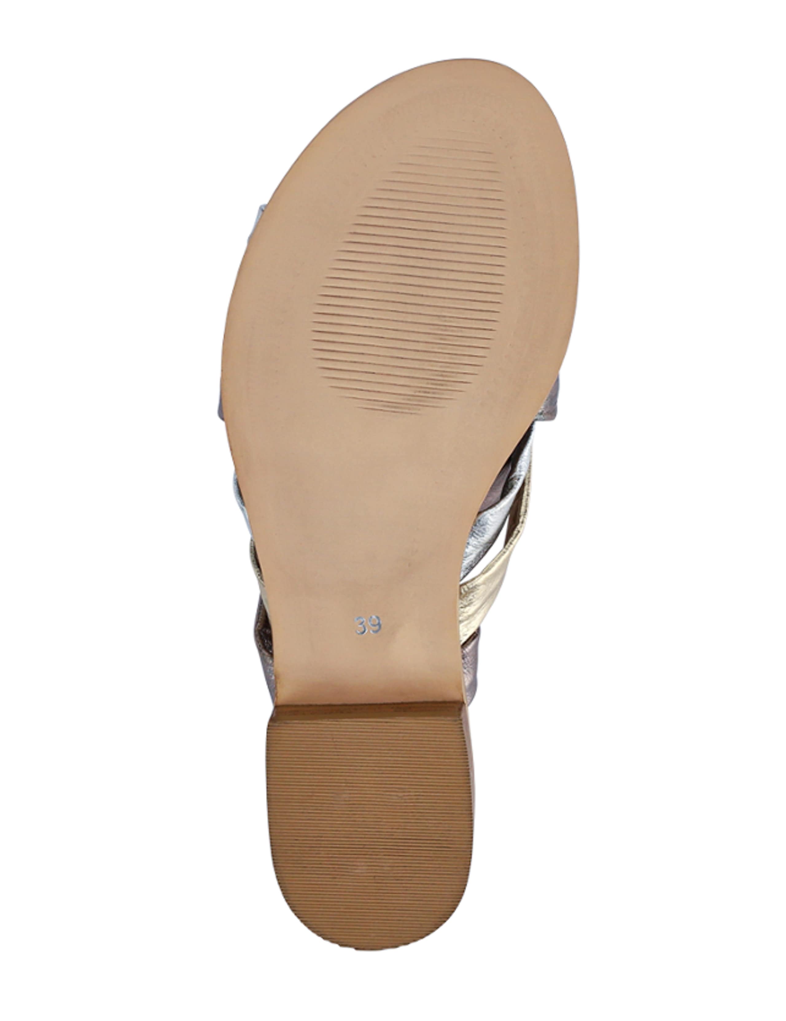 Leather Metallic Crossover Strap Mules 8 of 8