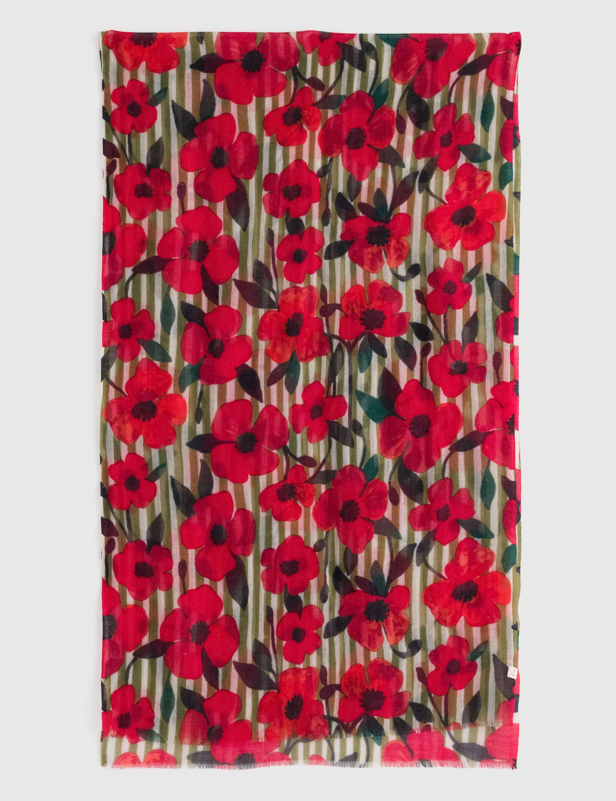 Pure Wool Floral Scarf 2 of 4