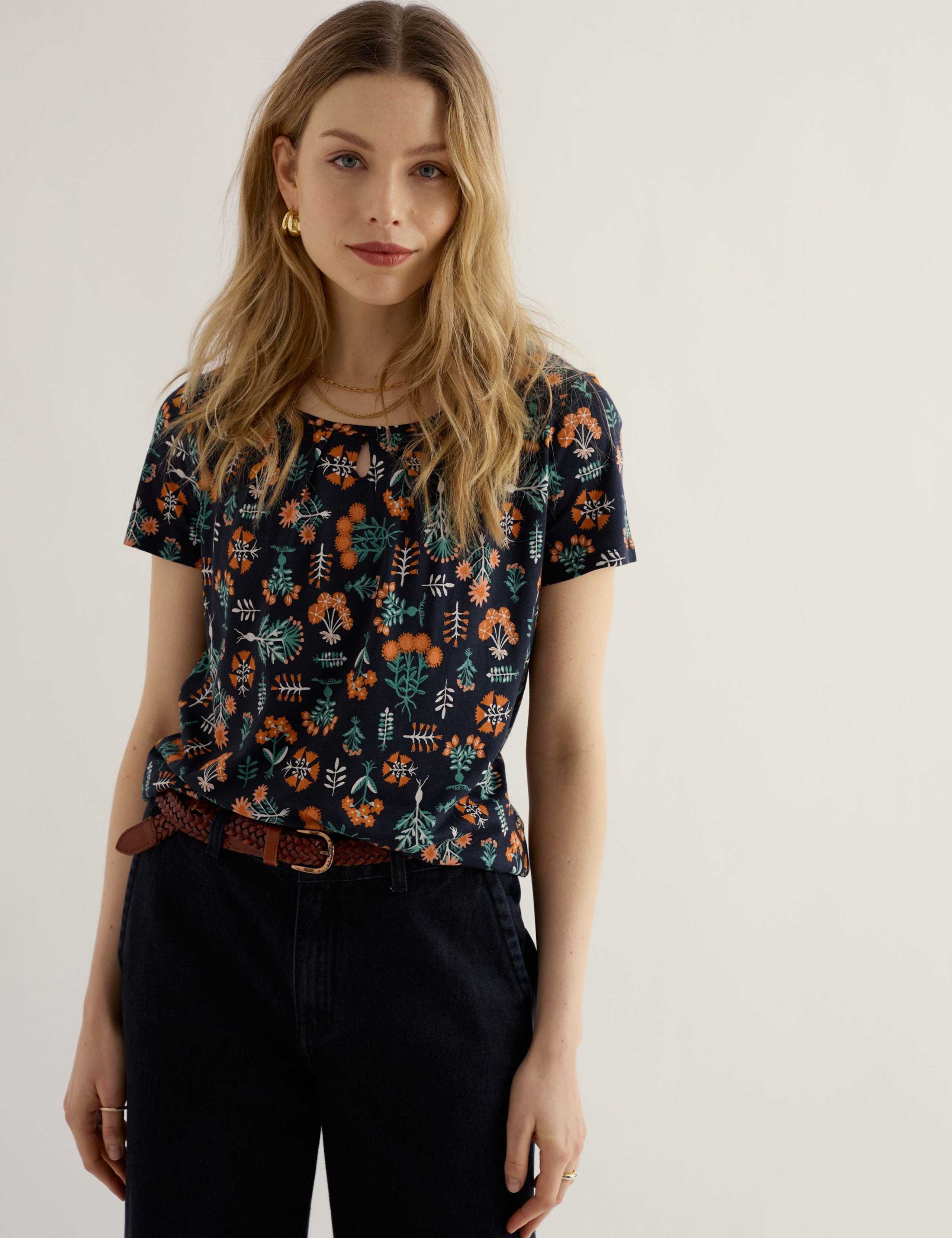 Cotton Blend Floral T-Shirt 3 of 5