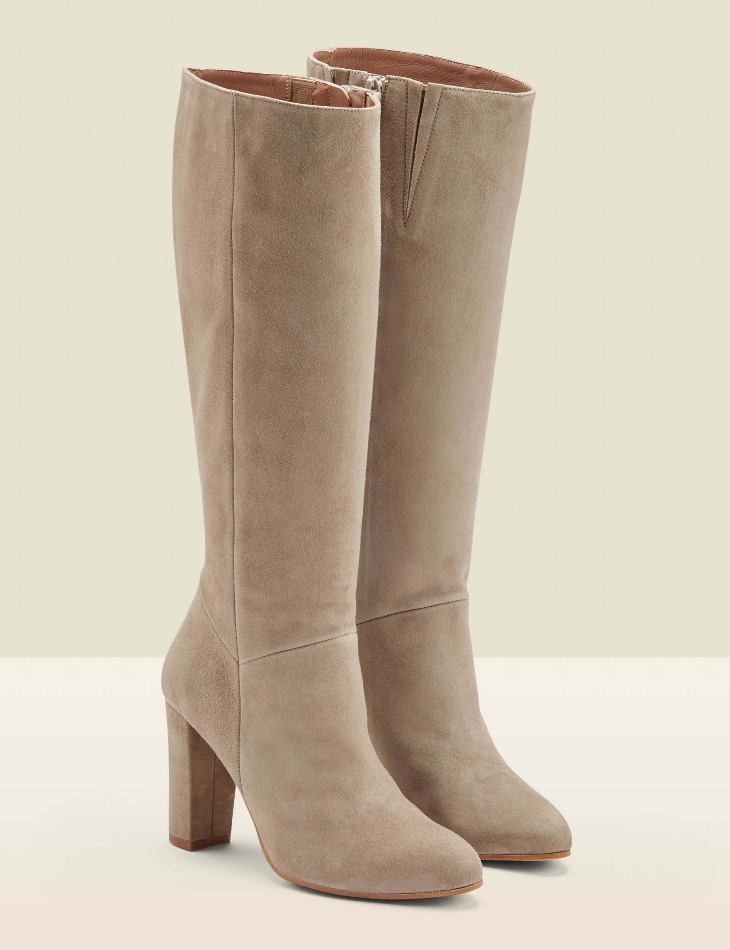 Suede Block Heel Knee High Boots 3 of 4
