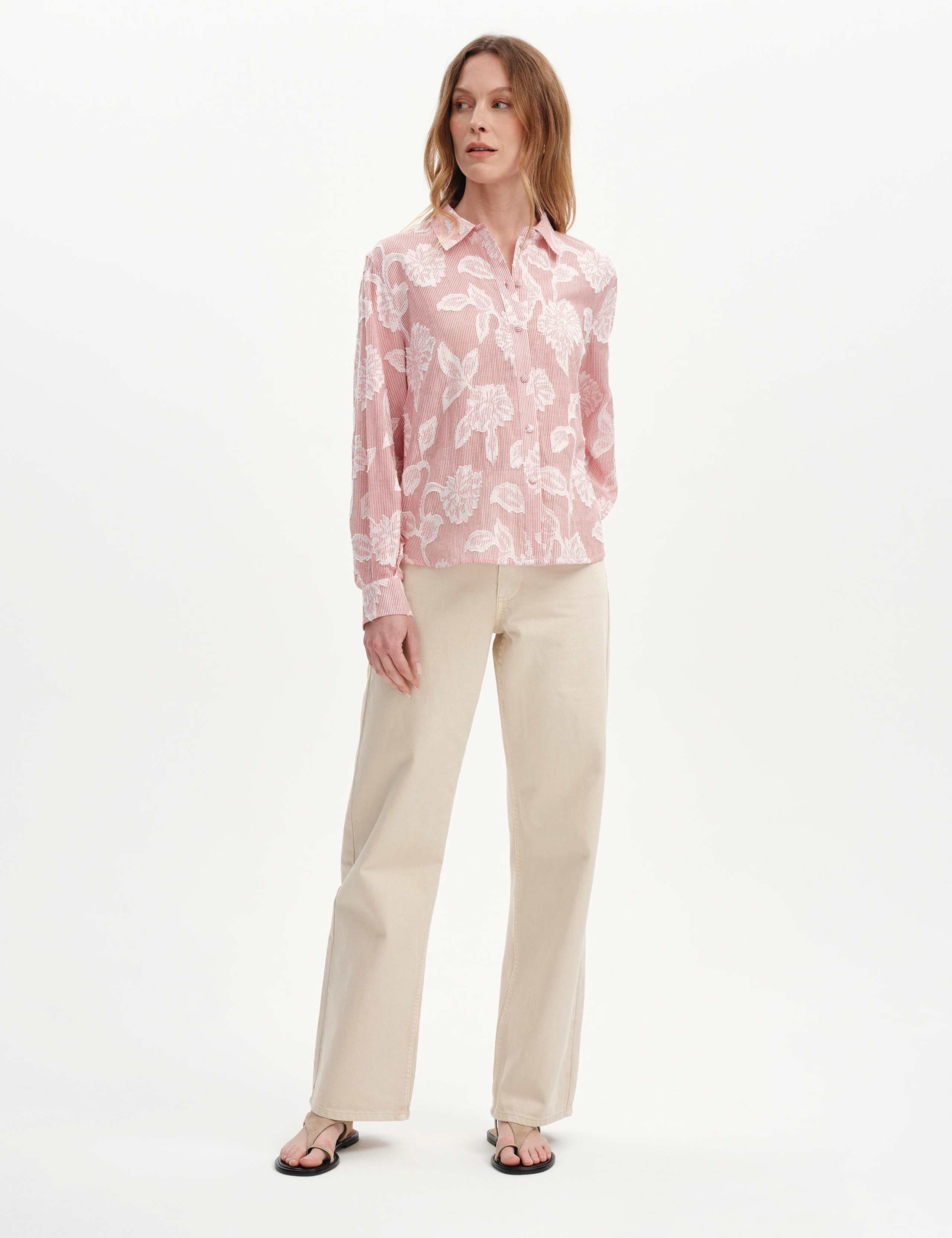 Pure Cotton Jacquard Embroidered Relaxed Shirt 2 of 6