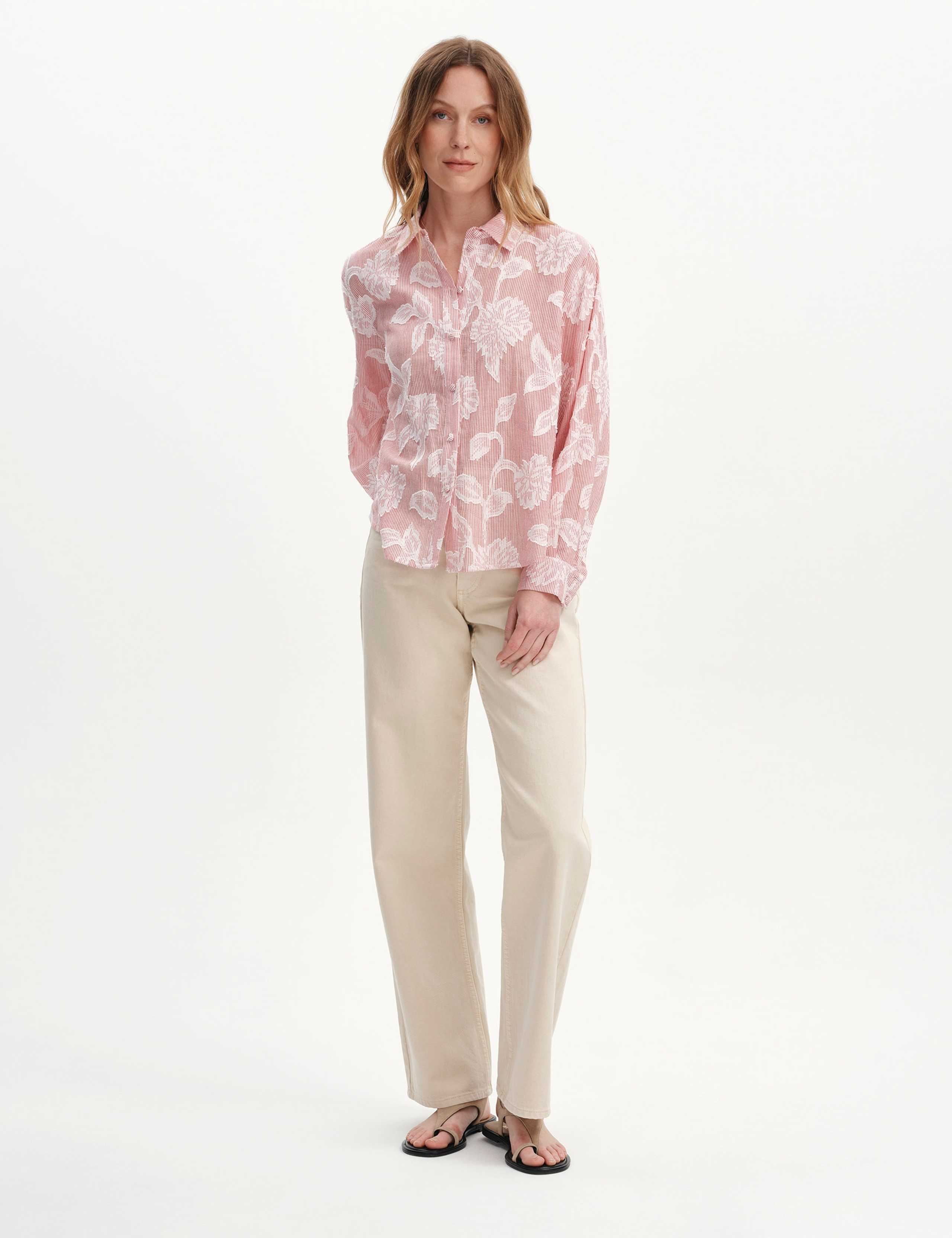 Pure Cotton Jacquard Embroidered Relaxed Shirt 4 of 6