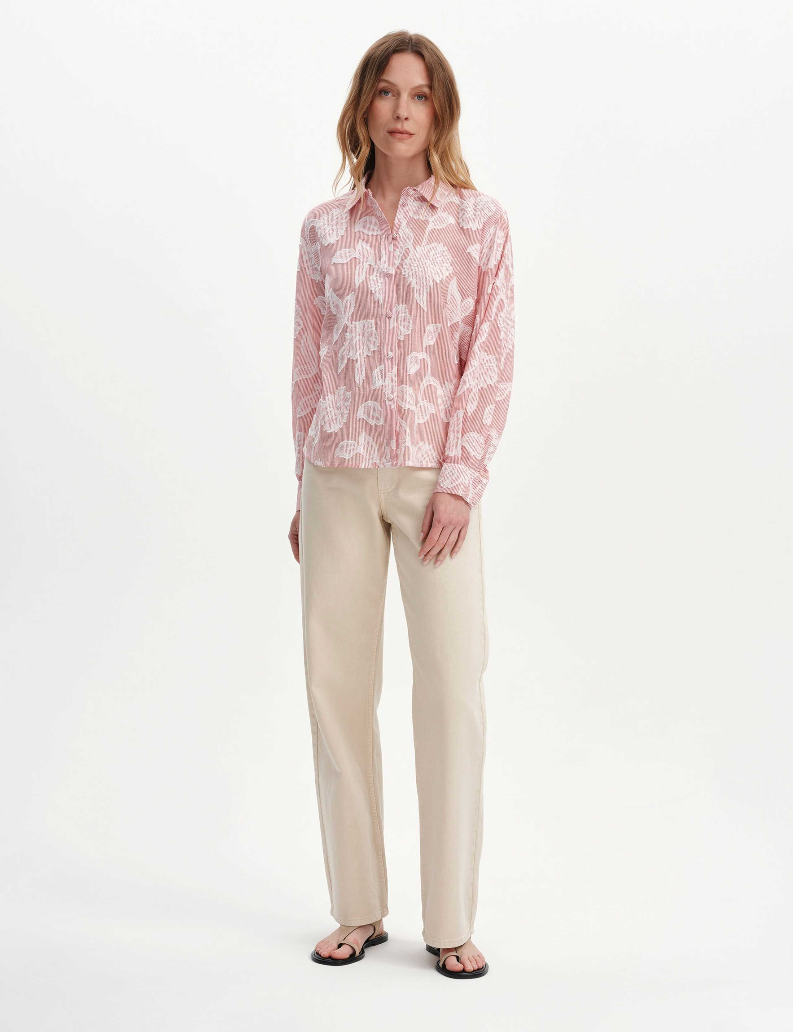 Pure Cotton Jacquard Embroidered Relaxed Shirt 6 of 6