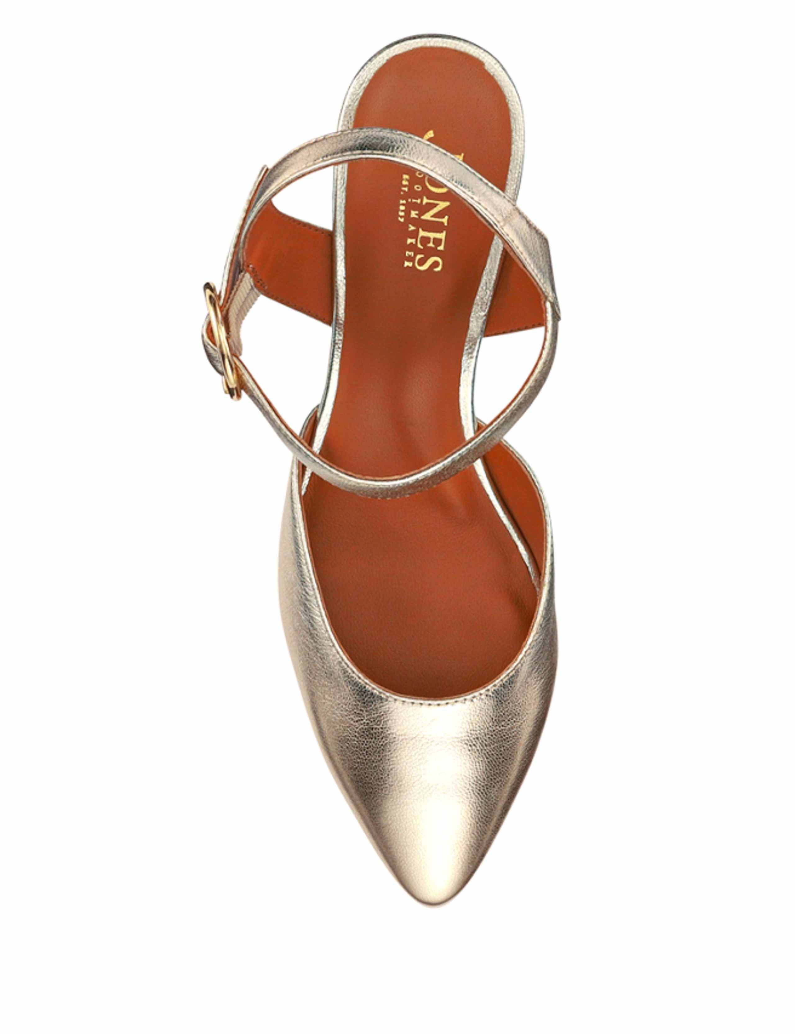 Leather Ankle Strap Kitten Heel Court Shoes 4 of 7