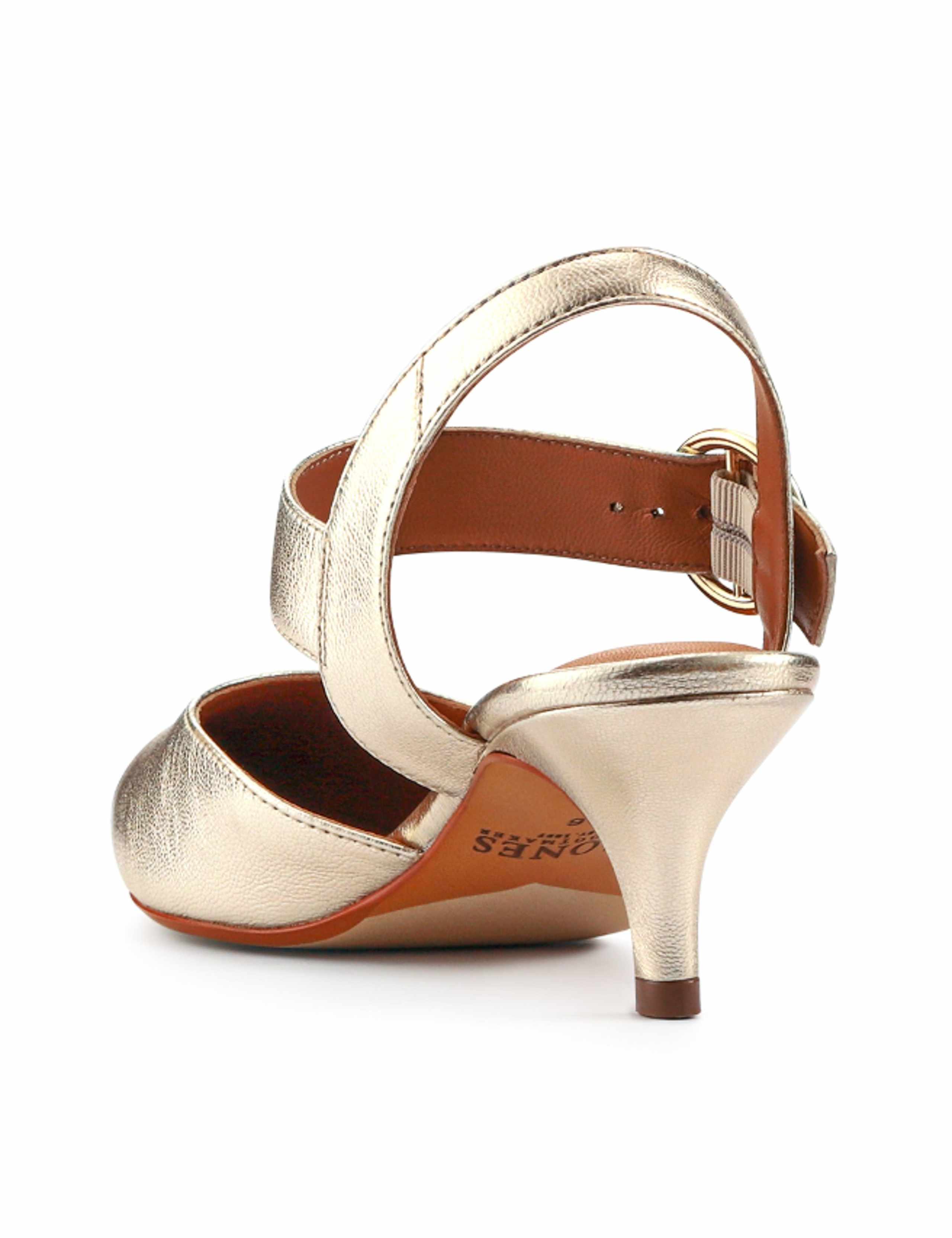 Leather Ankle Strap Kitten Heel Court Shoes 7 of 7