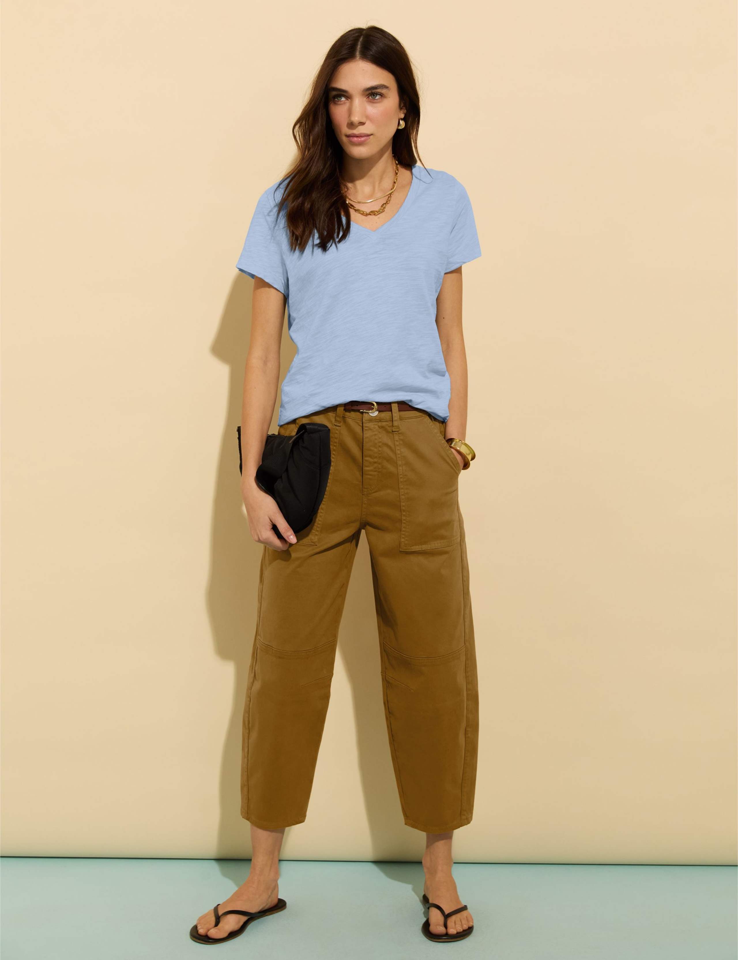 Pure Cotton V-Neck T-Shirt 2 of 3